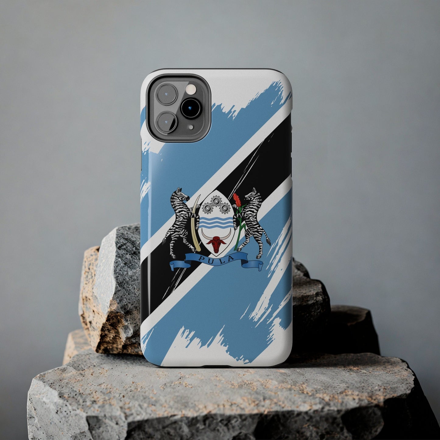 Botswana Flag iPhone Case iPhone 15 14 13 12 Mini 11 XR Xs X 8 7 SE iPhone Pro Max , Iphone cover, Iphone Tough Case