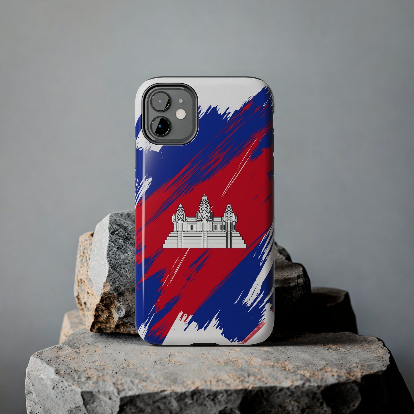 Cambodia Flag iPhone Case iPhone 15 14 13 12 Mini 11 XR Xs X 8 7 SE iPhone Pro Max , Iphone cover, Iphone Tough Case