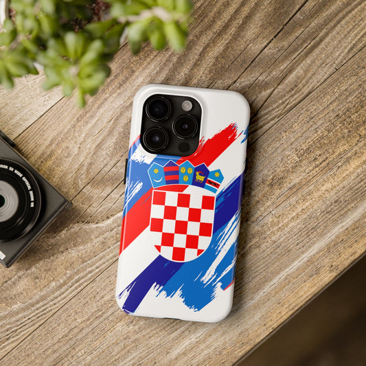 Croatia Flag iPhone Case iPhone 15 14 13 12 Mini 11 XR Xs X 8 7 SE iPhone Pro Max , Iphone cover, Iphone Tough Case