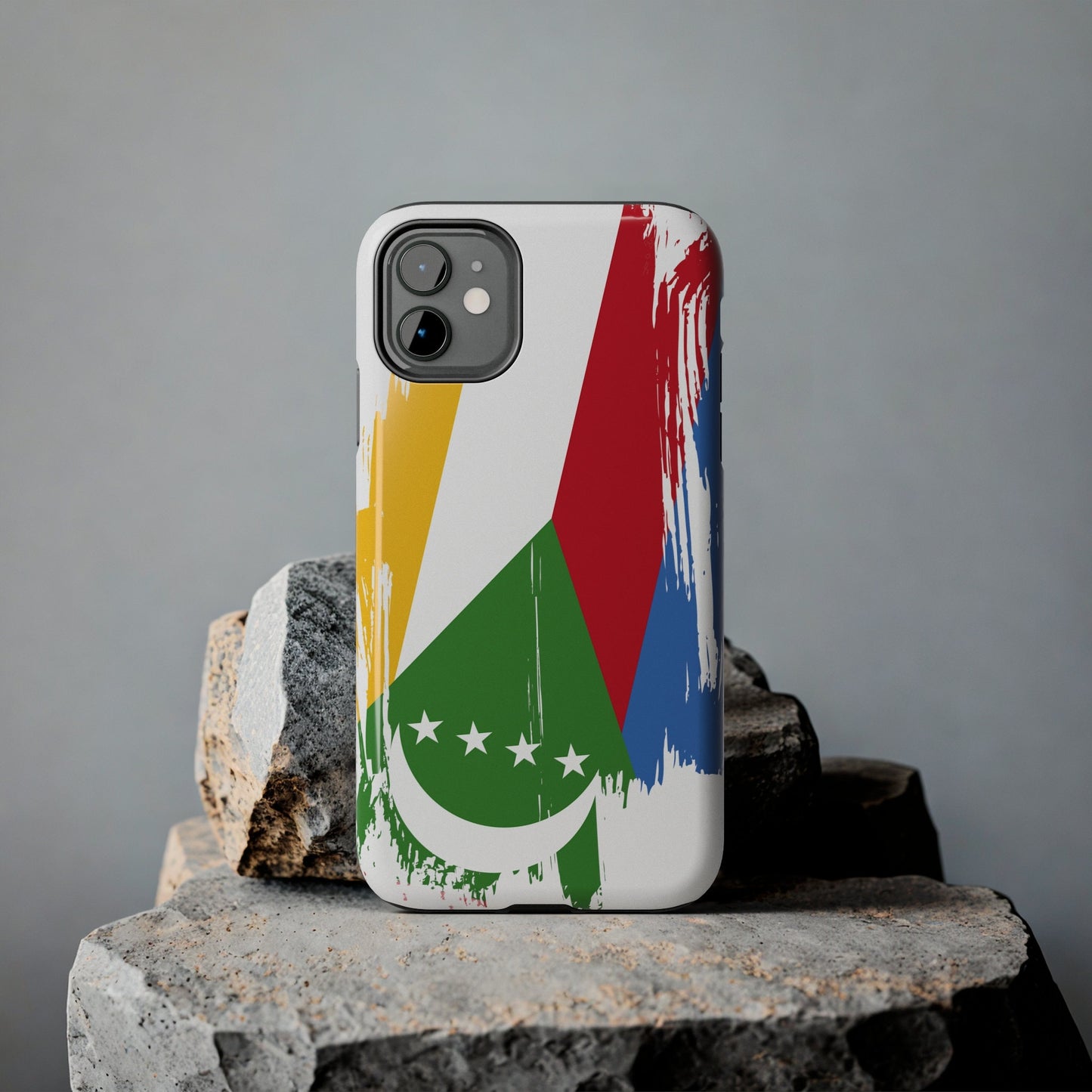 Comoros Flag iPhone Case iPhone 15 14 13 12 Mini 11 XR Xs X 8 7 SE iPhone Pro Max , Iphone cover, Iphone Tough Case