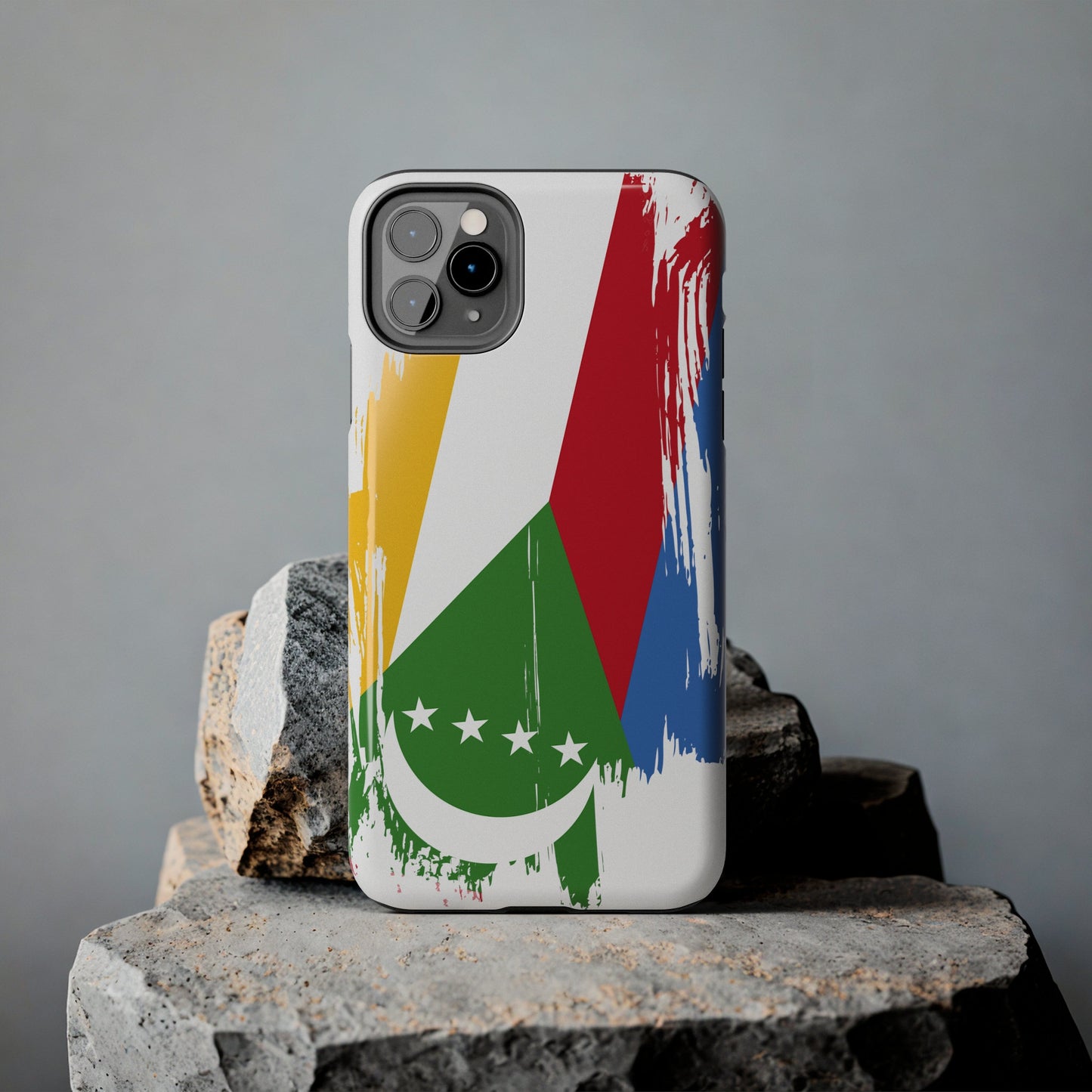 Comoros Flag iPhone Case iPhone 15 14 13 12 Mini 11 XR Xs X 8 7 SE iPhone Pro Max , Iphone cover, Iphone Tough Case