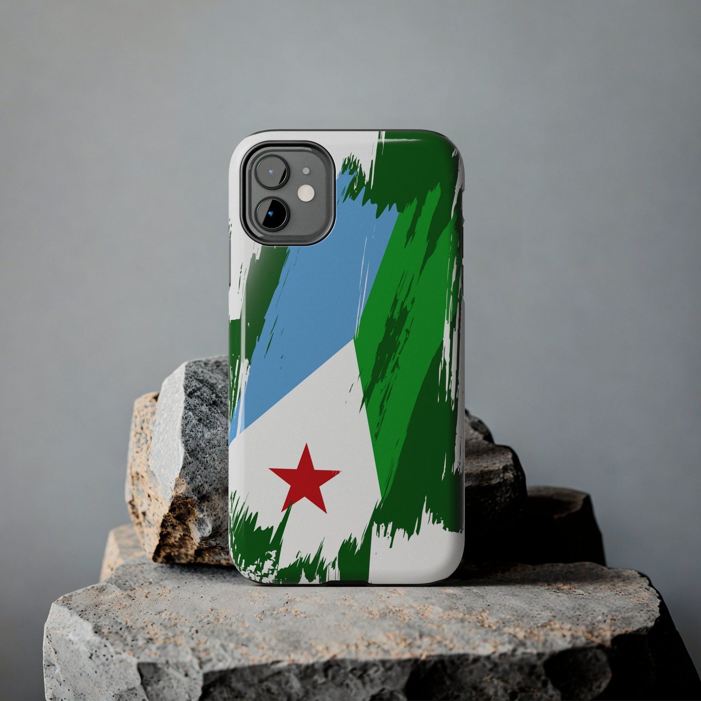 Djibouti Flag iPhone Case iPhone 15 14 13 12 Mini 11 XR Xs X 8 7 SE iPhone Pro Max , Iphone cover, Iphone Tough Case