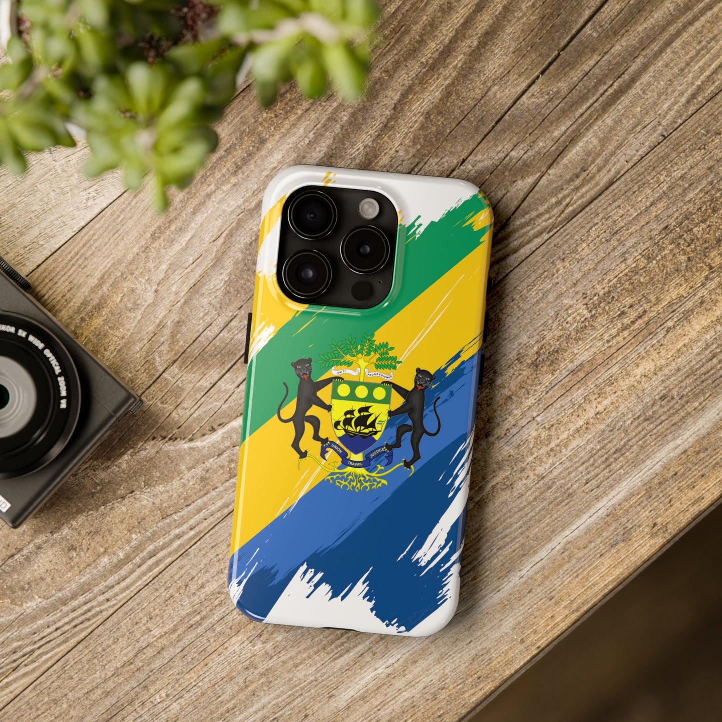 Gabon Flag iPhone Case iPhone 15 14 13 12 Mini 11 XR Xs X 8 7 SE iPhone Pro Max , Iphone cover, Iphone Tough Case