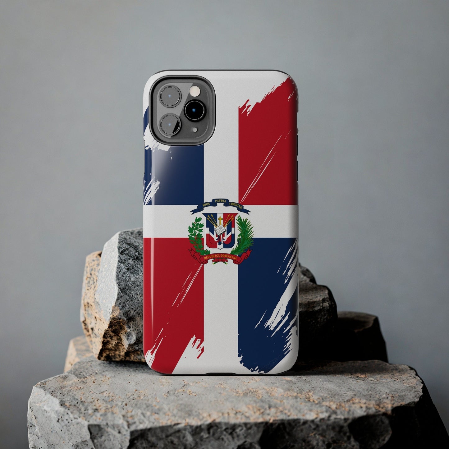 Dominican Republic Flag iPhone Case iPhone 15 14 13 12 Mini 11 XR Xs X 8 7 SE iPhone Pro Max , Iphone cover, Iphone Tough Case