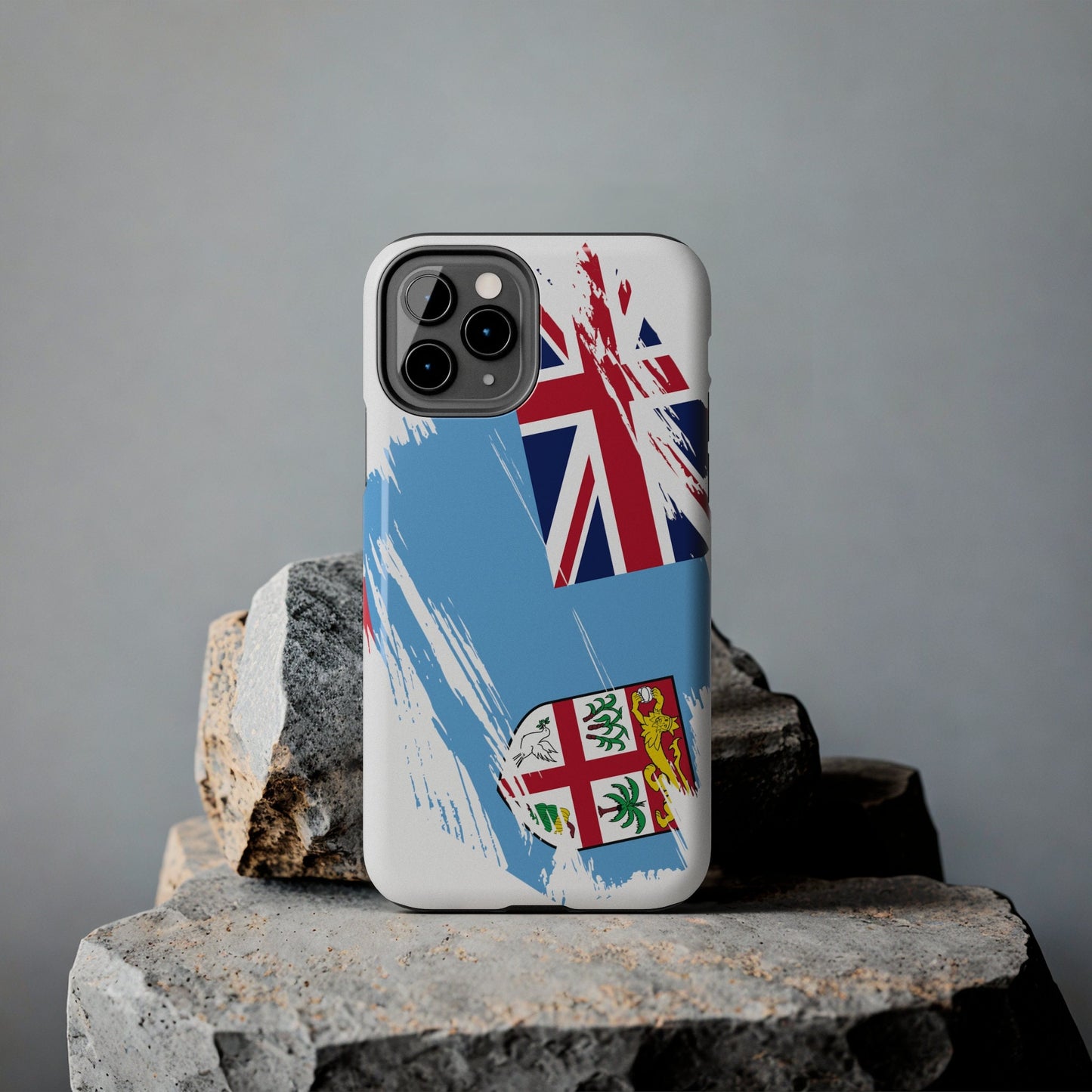 Fiji Flag iPhone Case iPhone 15 14 13 12 Mini 11 XR Xs X 8 7 SE iPhone Pro Max , Iphone cover, Iphone Tough Case