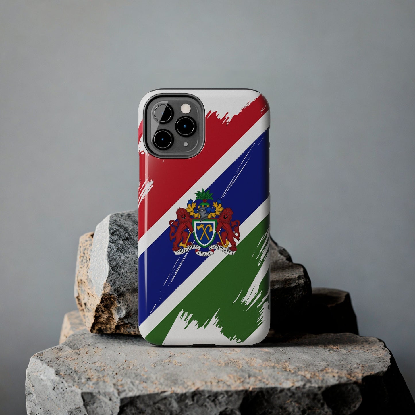 Gambia Flag iPhone Case iPhone 15 14 13 12 Mini 11 XR Xs X 8 7 SE iPhone Pro Max , Iphone cover, Iphone Tough Case