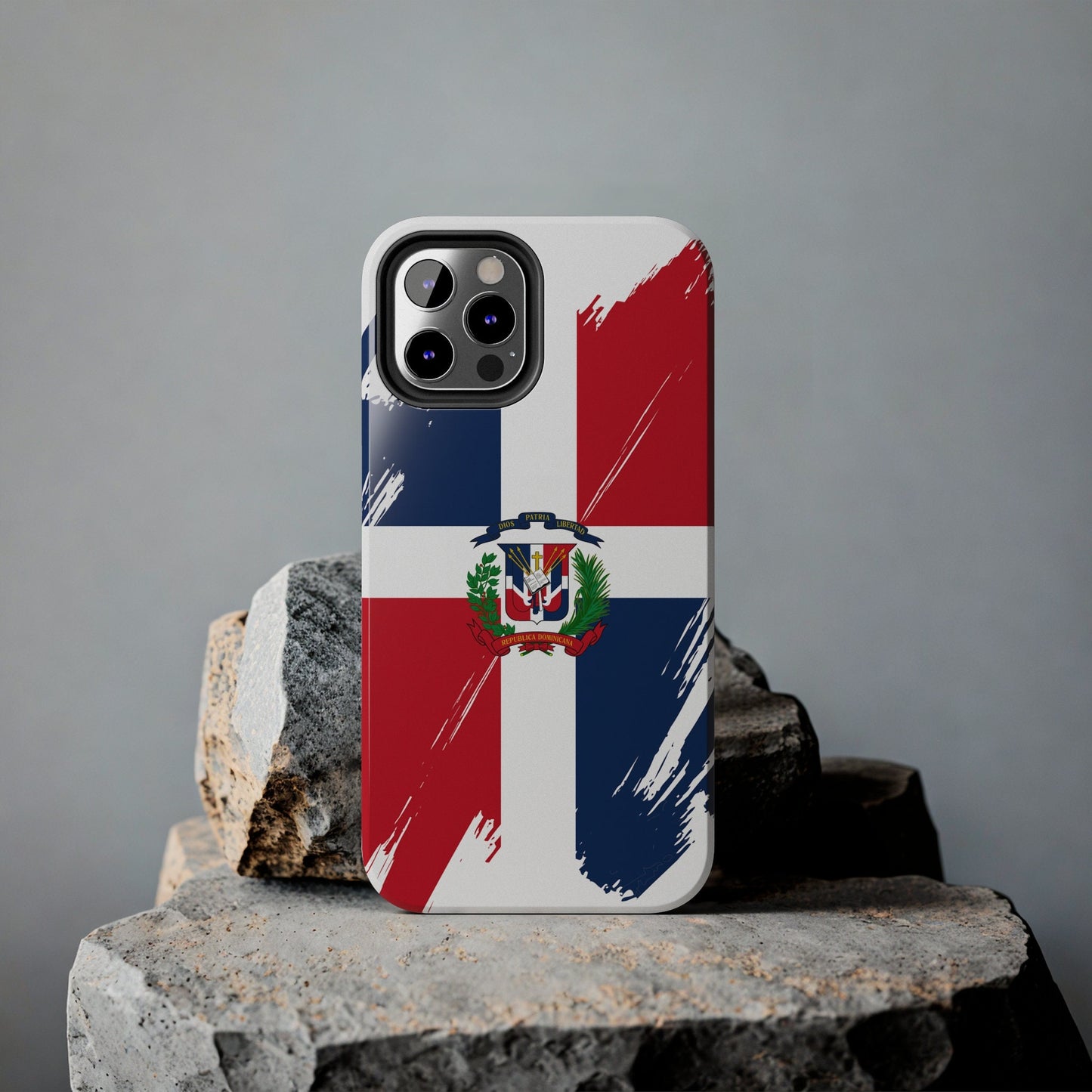 Dominican Republic Flag iPhone Case iPhone 15 14 13 12 Mini 11 XR Xs X 8 7 SE iPhone Pro Max , Iphone cover, Iphone Tough Case