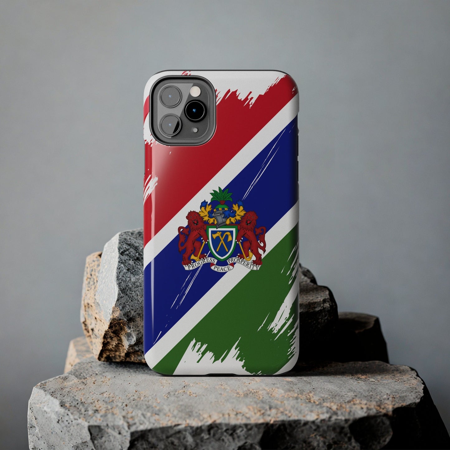 Gambia Flag iPhone Case iPhone 15 14 13 12 Mini 11 XR Xs X 8 7 SE iPhone Pro Max , Iphone cover, Iphone Tough Case