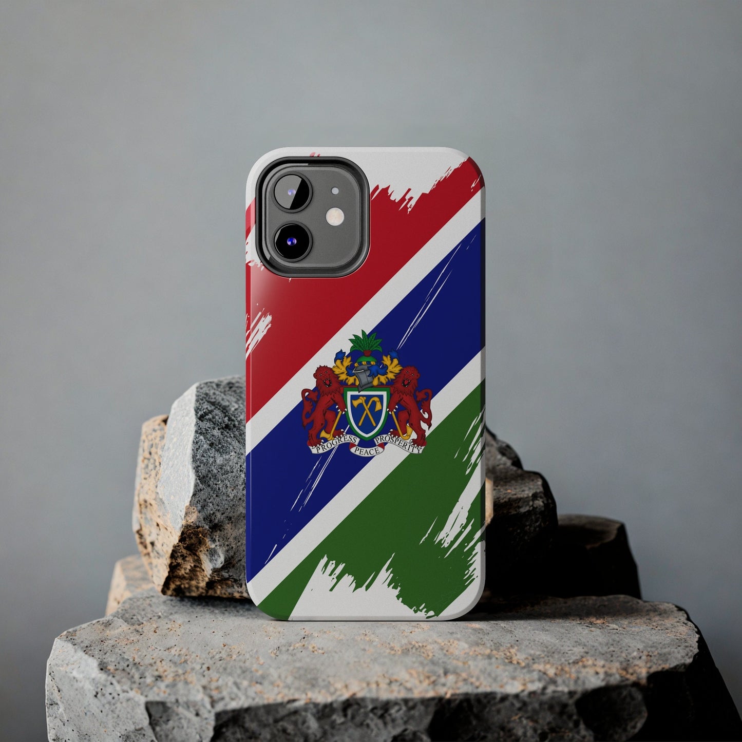 Gambia Flag iPhone Case iPhone 15 14 13 12 Mini 11 XR Xs X 8 7 SE iPhone Pro Max , Iphone cover, Iphone Tough Case