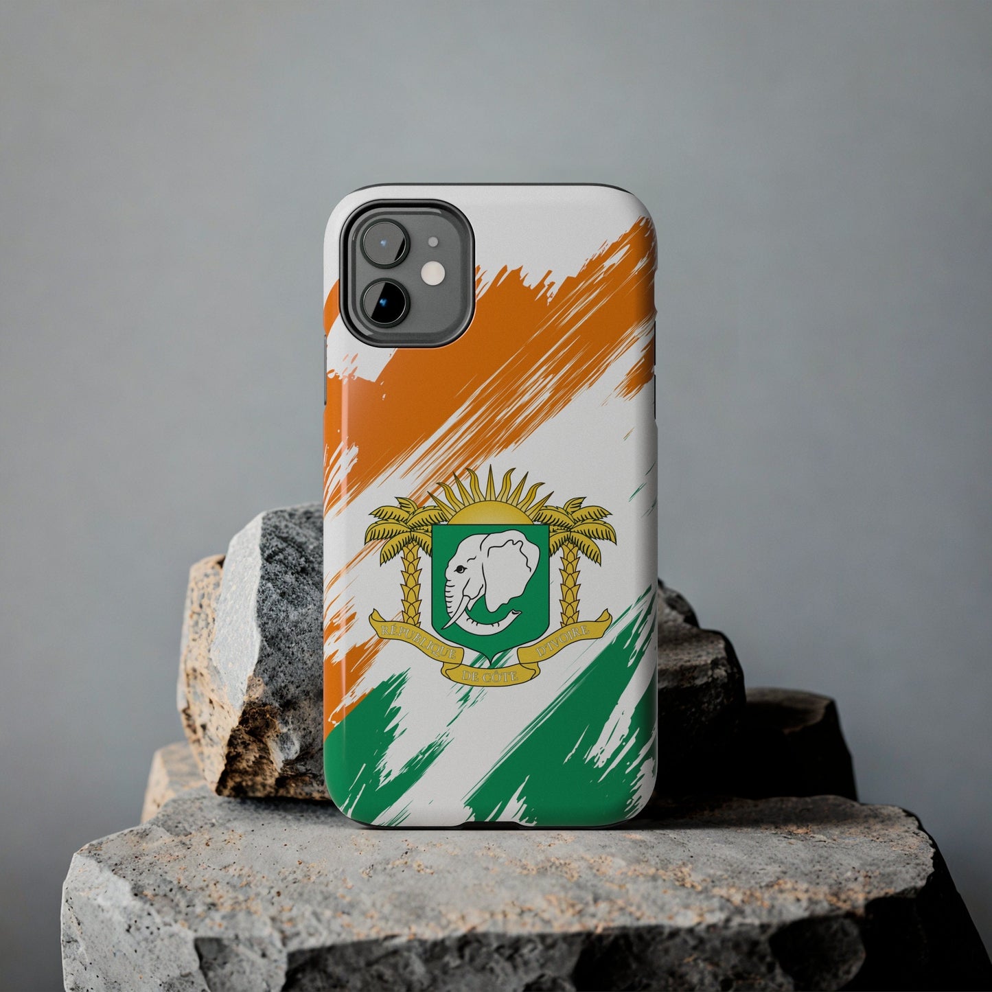 Ivory Coast Flag iPhone Case iPhone 15 14 13 12 Mini 11 XR Xs X 8 7 SE iPhone Pro Max , Iphone cover, Iphone Tough Case