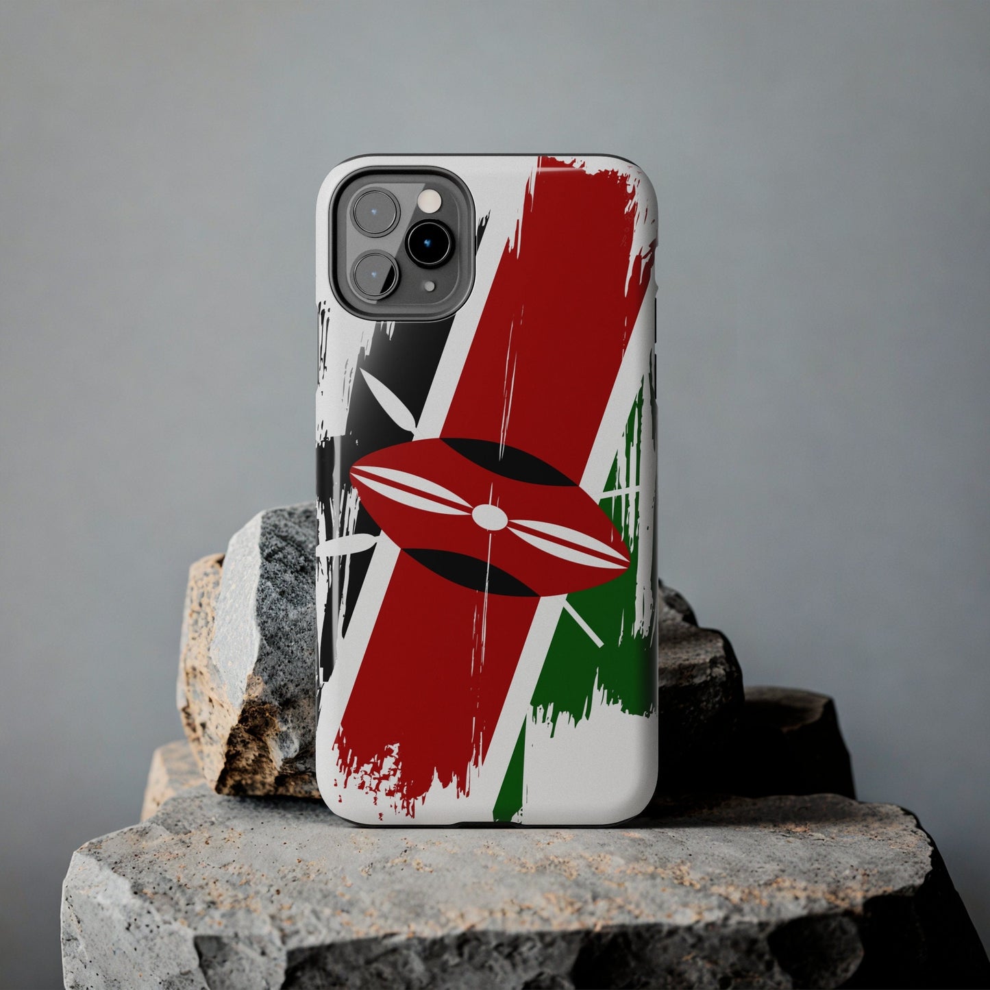 Kenya Flag iPhone Case iPhone 15 14 13 12 Mini 11 XR Xs X 8 7 SE iPhone Pro Max , Iphone cover, Iphone Tough Case