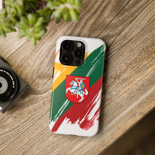 Lithuania Flag iPhone Case iPhone 15 14 13 12 Mini 11 XR Xs X 8 7 SE iPhone Pro Max , Iphone cover, Iphone Tough Case