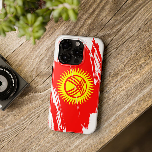 Kyrgyzstan Flag iPhone Case iPhone 15 14 13 12 Mini 11 XR Xs X 8 7 SE iPhone Pro Max , Iphone cover, Iphone Tough Case