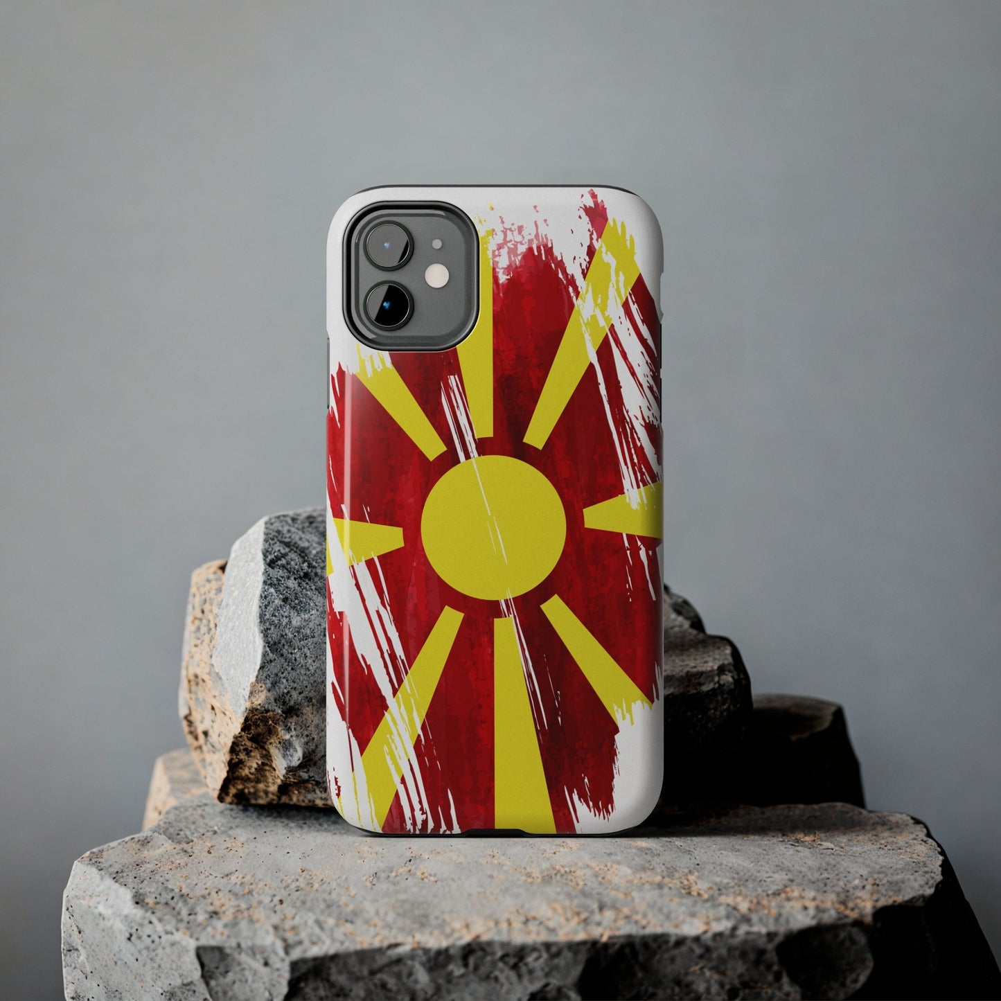 North Macedonia  Flag iPhone Case iPhone 15 14 13 12 Mini 11 XR Xs X 8 7 SE iPhone Pro Max , Iphone cover, Iphone Tough Case