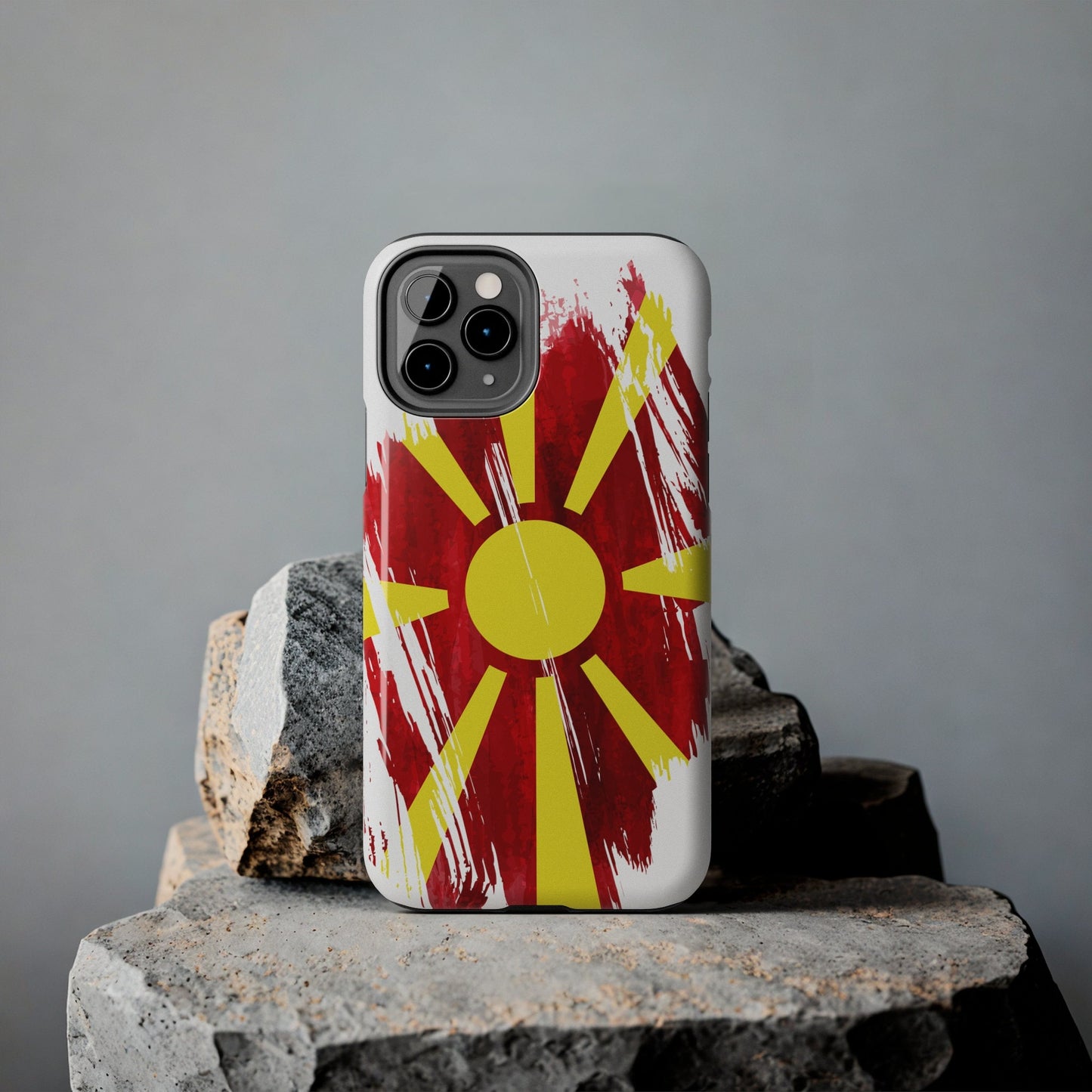 North Macedonia  Flag iPhone Case iPhone 15 14 13 12 Mini 11 XR Xs X 8 7 SE iPhone Pro Max , Iphone cover, Iphone Tough Case