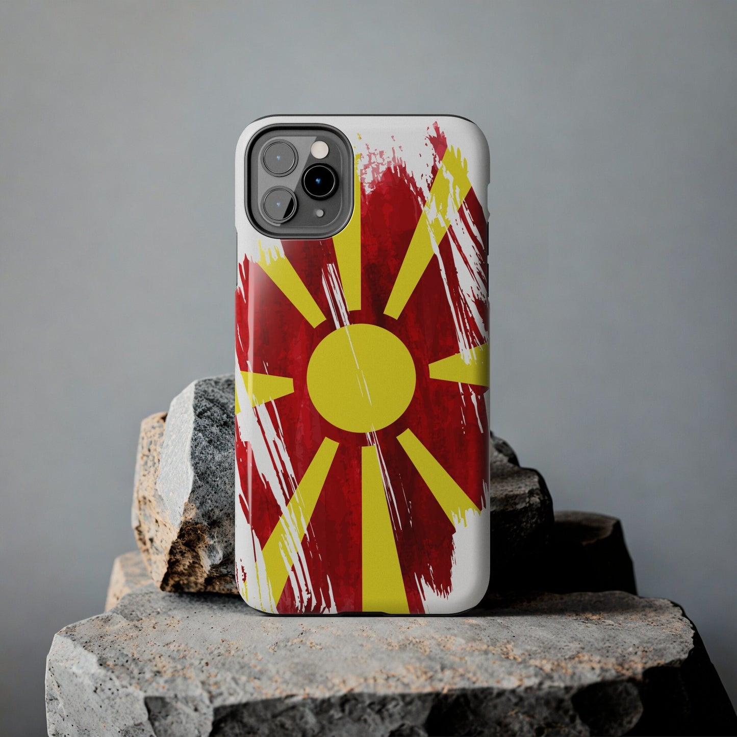 North Macedonia  Flag iPhone Case iPhone 15 14 13 12 Mini 11 XR Xs X 8 7 SE iPhone Pro Max , Iphone cover, Iphone Tough Case