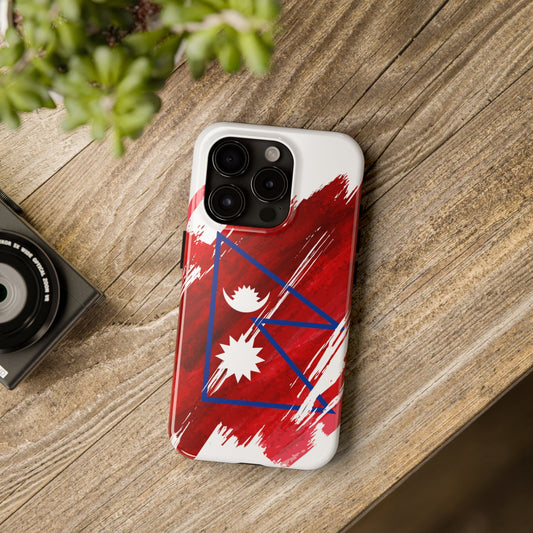 Nepal Flag iPhone Case iPhone 15 14 13 12 Mini 11 XR Xs X 8 7 SE iPhone Pro Max , Iphone cover, Iphone Tough Case