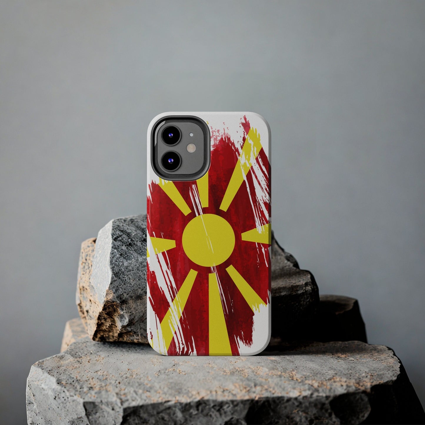 North Macedonia  Flag iPhone Case iPhone 15 14 13 12 Mini 11 XR Xs X 8 7 SE iPhone Pro Max , Iphone cover, Iphone Tough Case