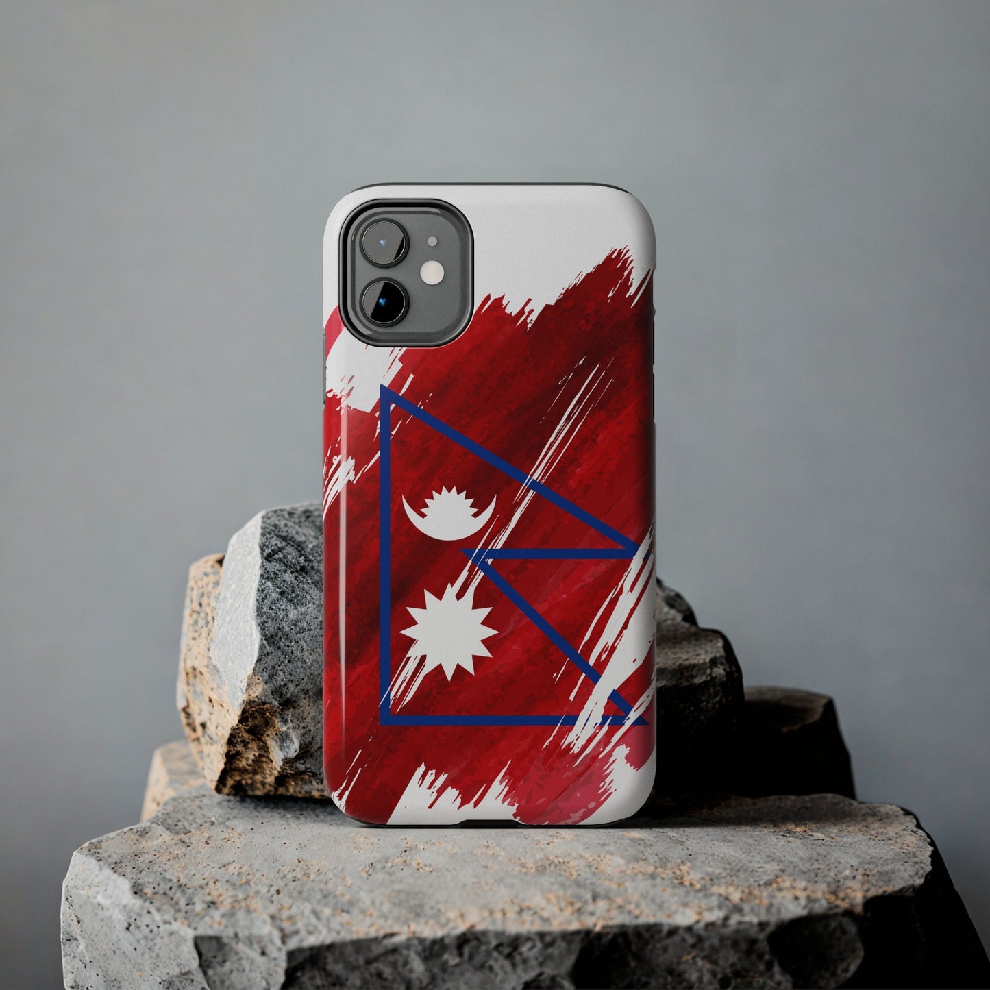 Nepal Flag iPhone Case iPhone 15 14 13 12 Mini 11 XR Xs X 8 7 SE iPhone Pro Max , Iphone cover, Iphone Tough Case