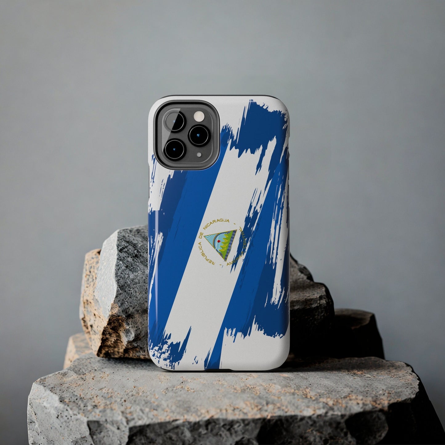 Nicaragua Flag iPhone Case iPhone 15 14 13 12 Mini 11 XR Xs X 8 7 SE iPhone Pro Max , Iphone cover, Iphone Tough Case