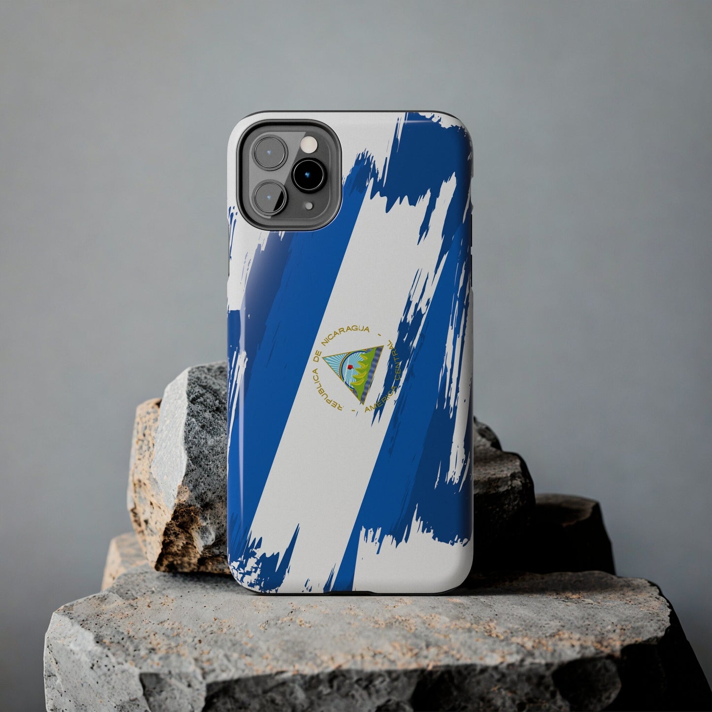 Nicaragua Flag iPhone Case iPhone 15 14 13 12 Mini 11 XR Xs X 8 7 SE iPhone Pro Max , Iphone cover, Iphone Tough Case