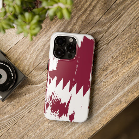 Qatar Flag iPhone Case iPhone 15 14 13 12 Mini 11 XR Xs X 8 7 SE iPhone Pro Max , Iphone cover, Iphone Tough Case