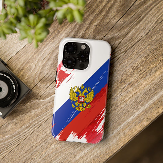 Russia Flag iPhone Case iPhone 15 14 13 12 Mini 11 XR Xs X 8 7 SE iPhone Pro Max , Iphone cover, Iphone Tough Case