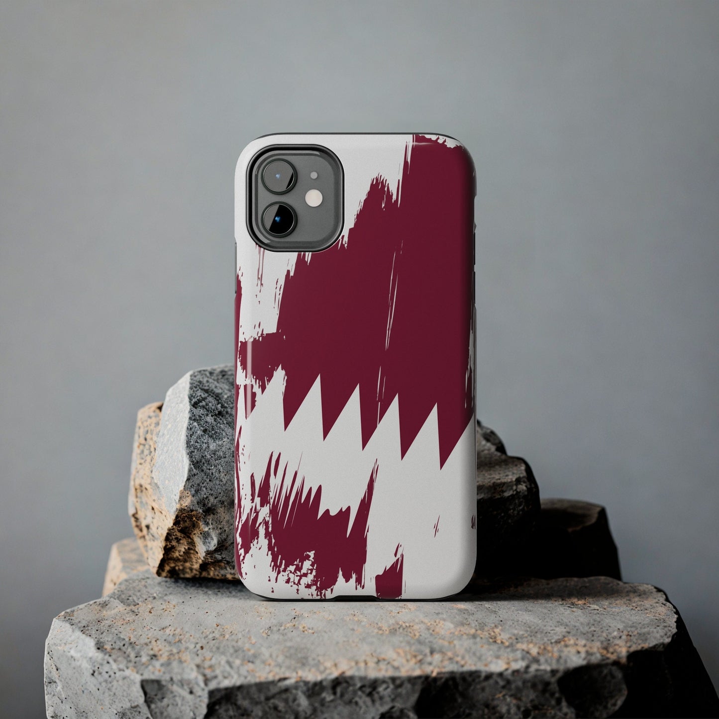 Qatar Flag iPhone Case iPhone 15 14 13 12 Mini 11 XR Xs X 8 7 SE iPhone Pro Max , Iphone cover, Iphone Tough Case