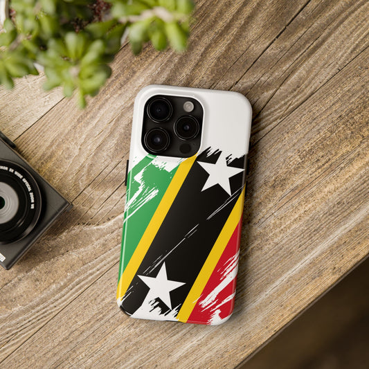 Saint Kitts and Nevis Flag iPhone Case iPhone 15 14 13 12 Mini 11 XR Xs X 8 7 SE iPhone Pro Max , Iphone cover, Iphone Tough Case