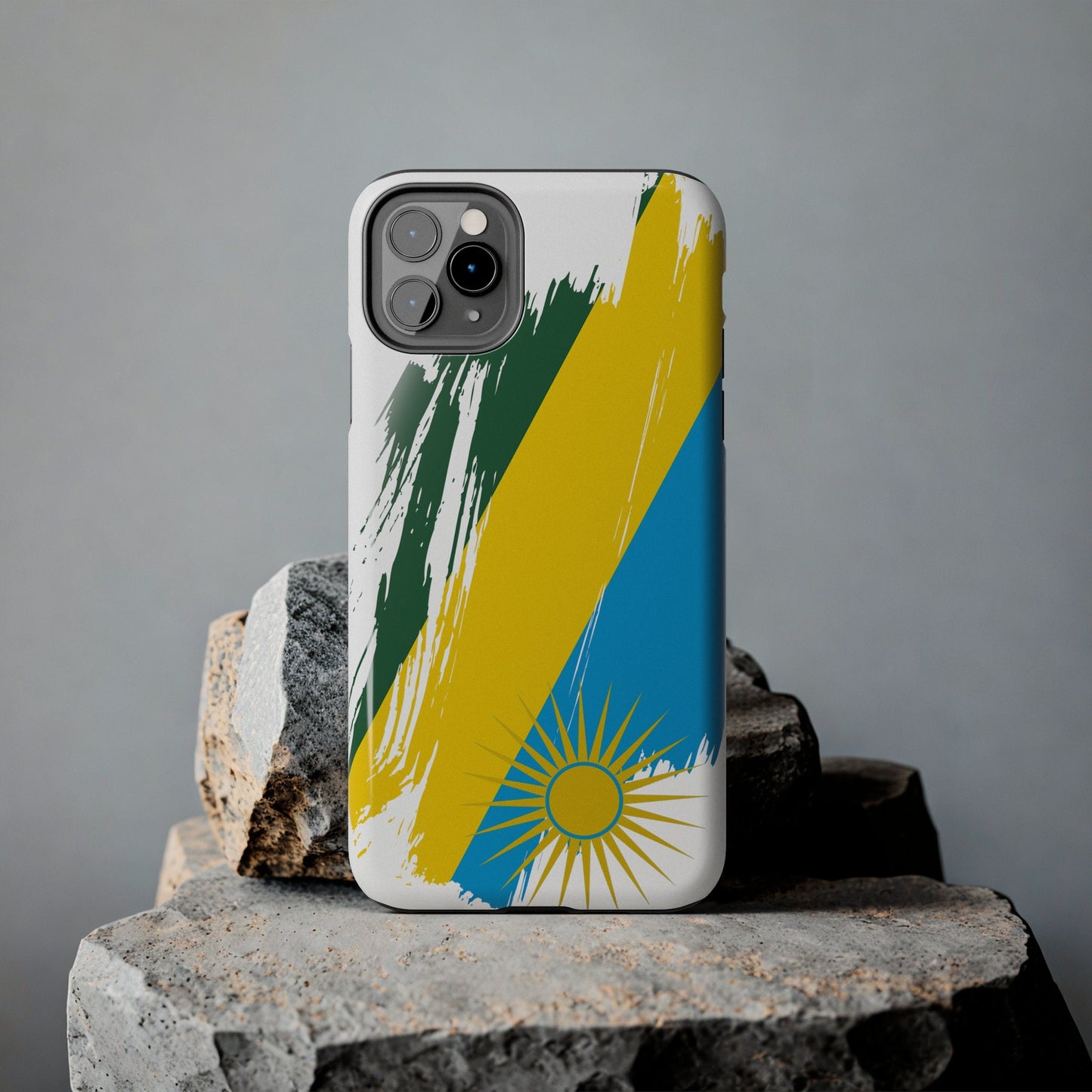 Rwanda Flag iPhone Case iPhone 15 14 13 12 Mini 11 XR Xs X 8 7 SE iPhone Pro Max , Iphone cover, Iphone Tough Case