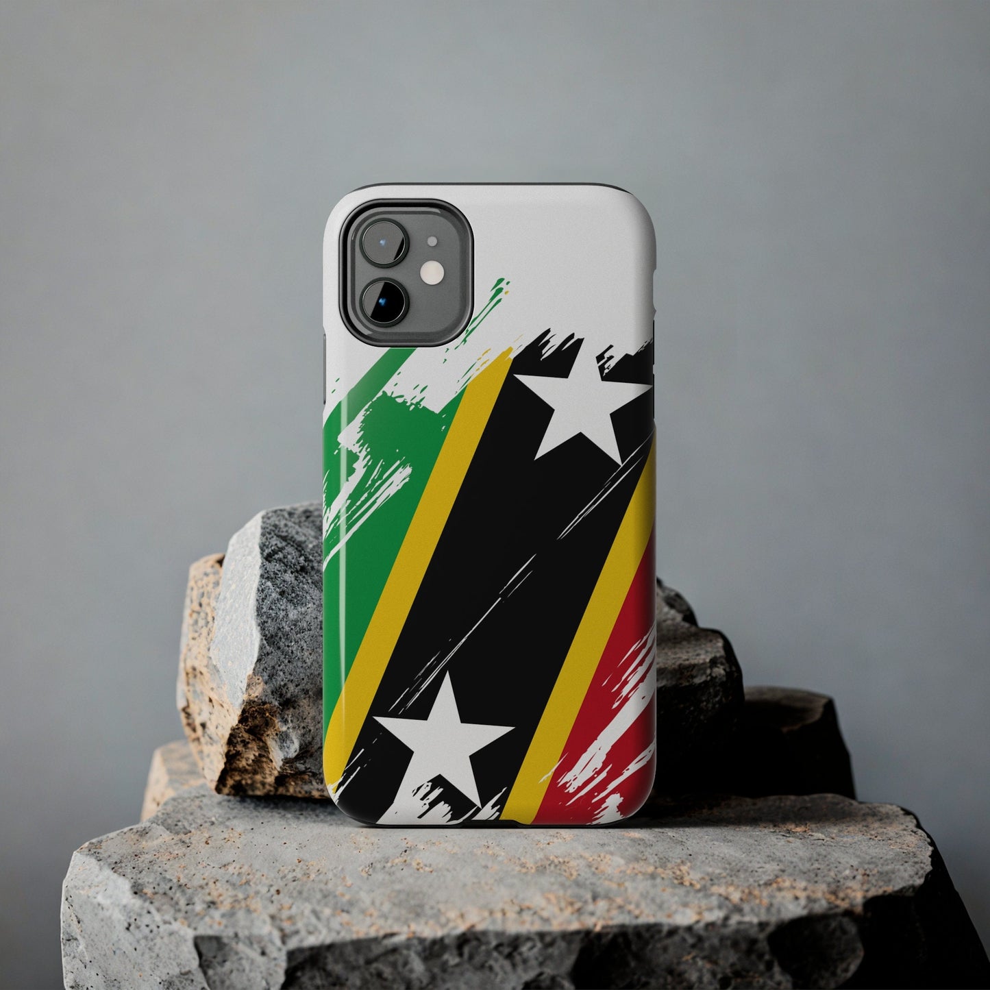 Saint Kitts and Nevis Flag iPhone Case iPhone 15 14 13 12 Mini 11 XR Xs X 8 7 SE iPhone Pro Max , Iphone cover, Iphone Tough Case