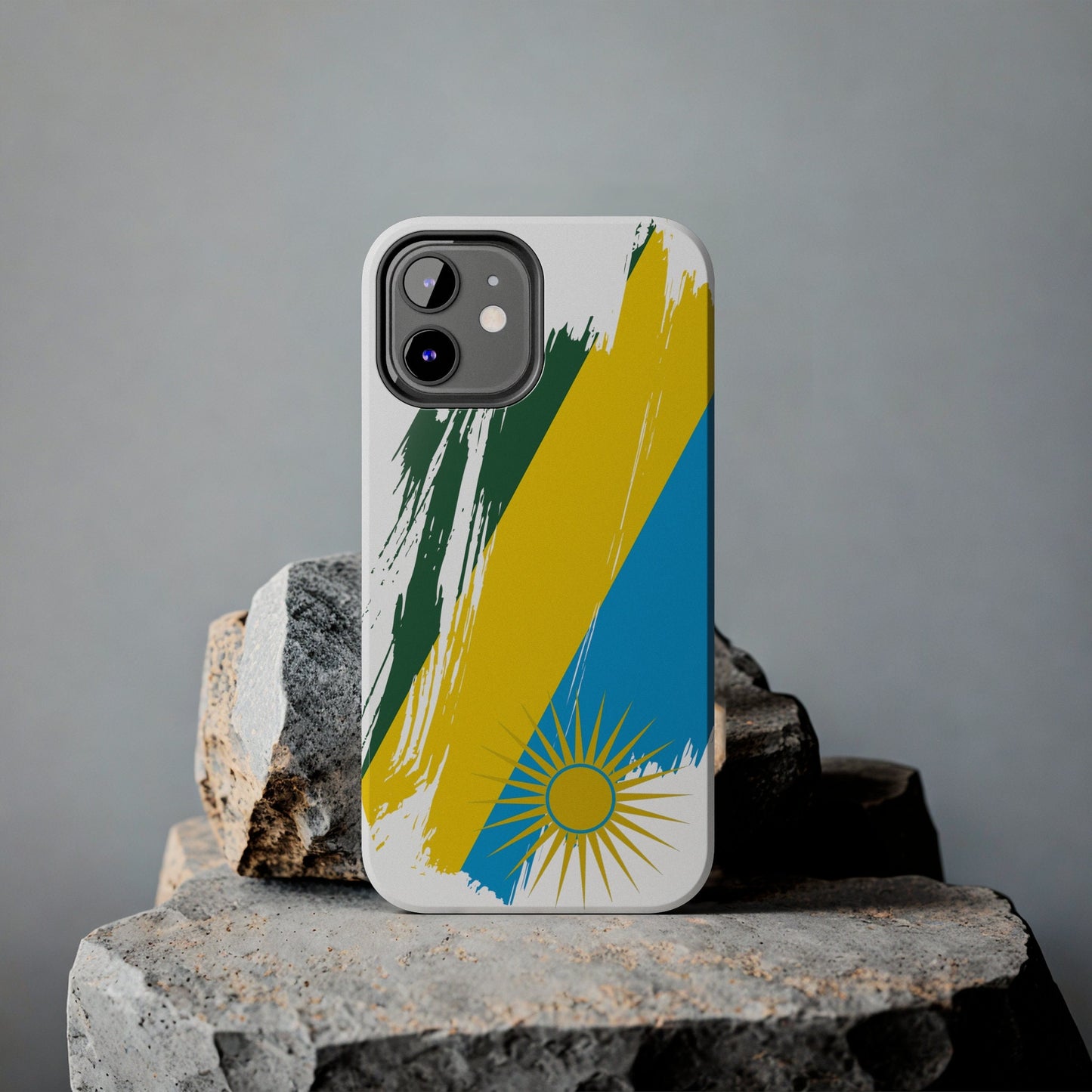 Rwanda Flag iPhone Case iPhone 15 14 13 12 Mini 11 XR Xs X 8 7 SE iPhone Pro Max , Iphone cover, Iphone Tough Case