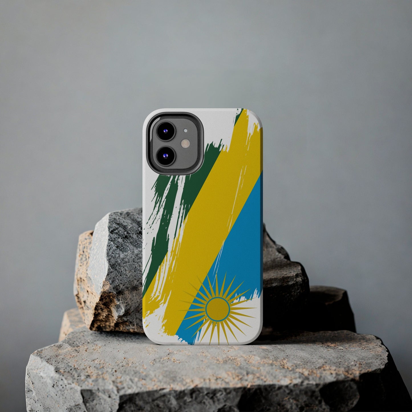 Rwanda Flag iPhone Case iPhone 15 14 13 12 Mini 11 XR Xs X 8 7 SE iPhone Pro Max , Iphone cover, Iphone Tough Case