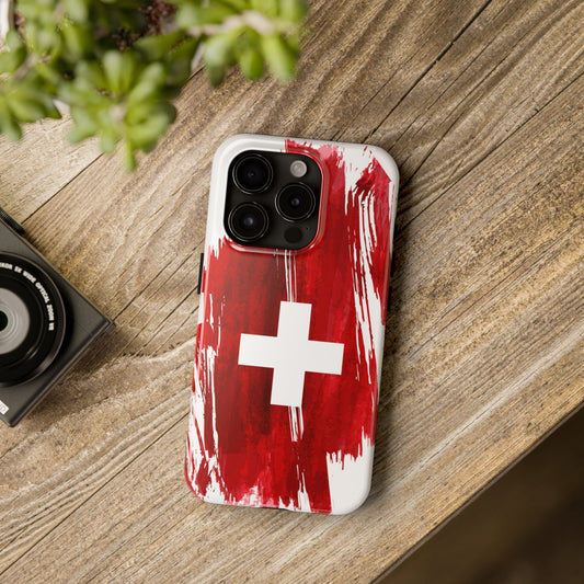 Switzerland Flag iPhone Case iPhone 15 14 13 12 Mini 11 XR Xs X 8 7 SE iPhone Pro Max , Iphone cover, Iphone Tough Case