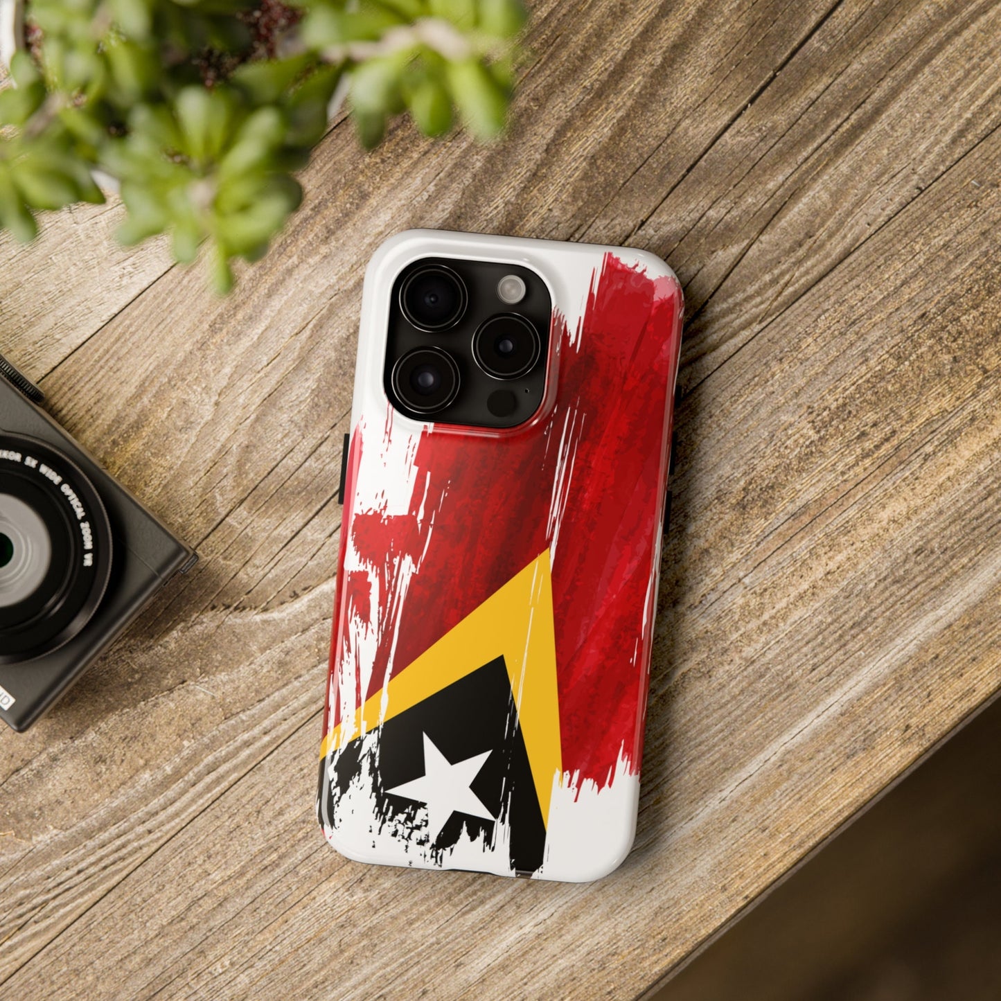 Timor-Leste Flag iPhone Case iPhone 15 14 13 12 Mini 11 XR Xs X 8 7 SE iPhone Pro Max , Iphone cover, Iphone Tough Case