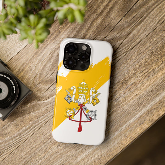 Vatican  Flag iPhone Case iPhone 15 14 13 12 Mini 11 XR Xs X 8 7 SE iPhone Pro Max , Iphone cover, Iphone Tough Case