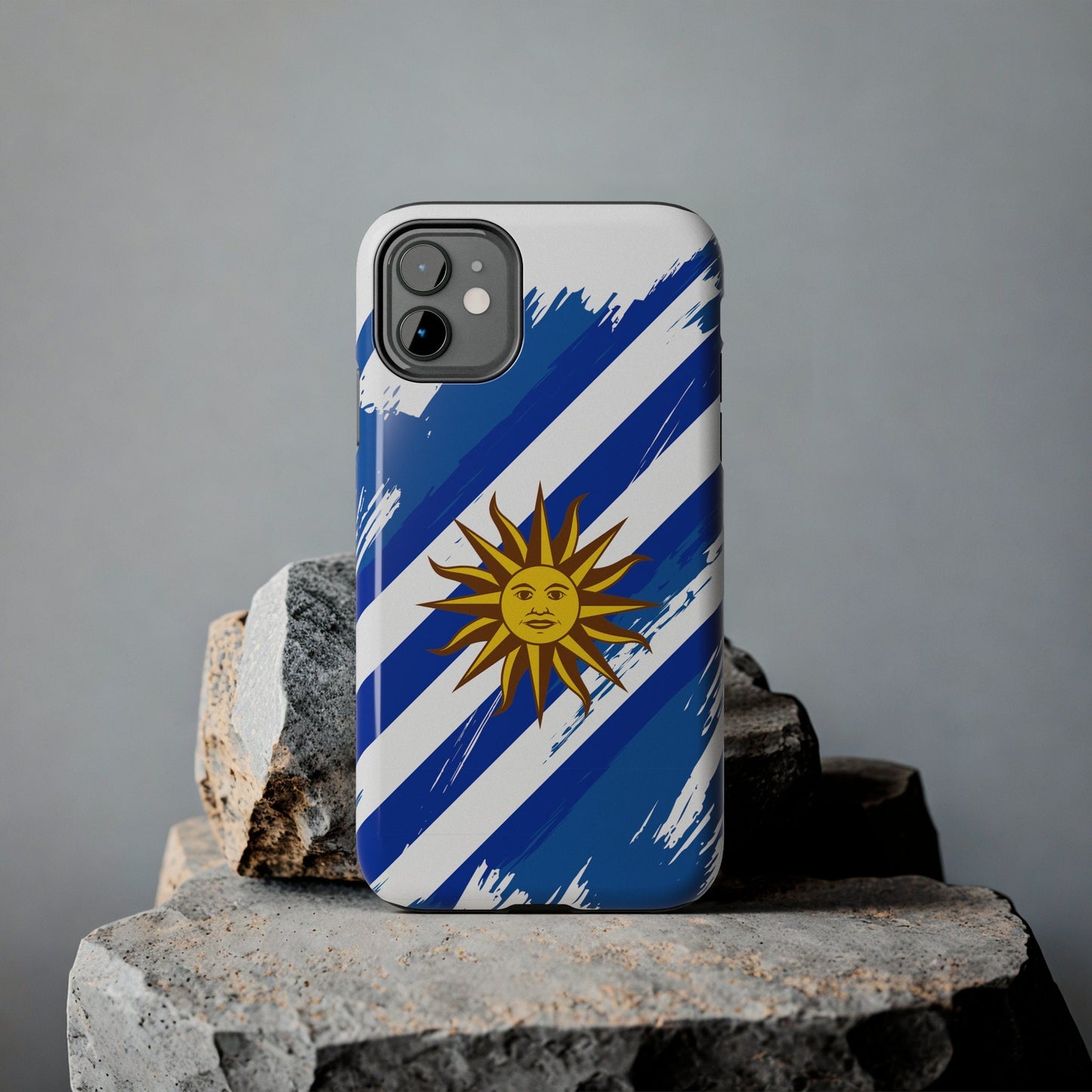 Uruguay Flag iPhone Case iPhone 15 14 13 12 Mini 11 XR Xs X 8 7 SE iPhone Pro Max , Iphone cover, Iphone Tough Case