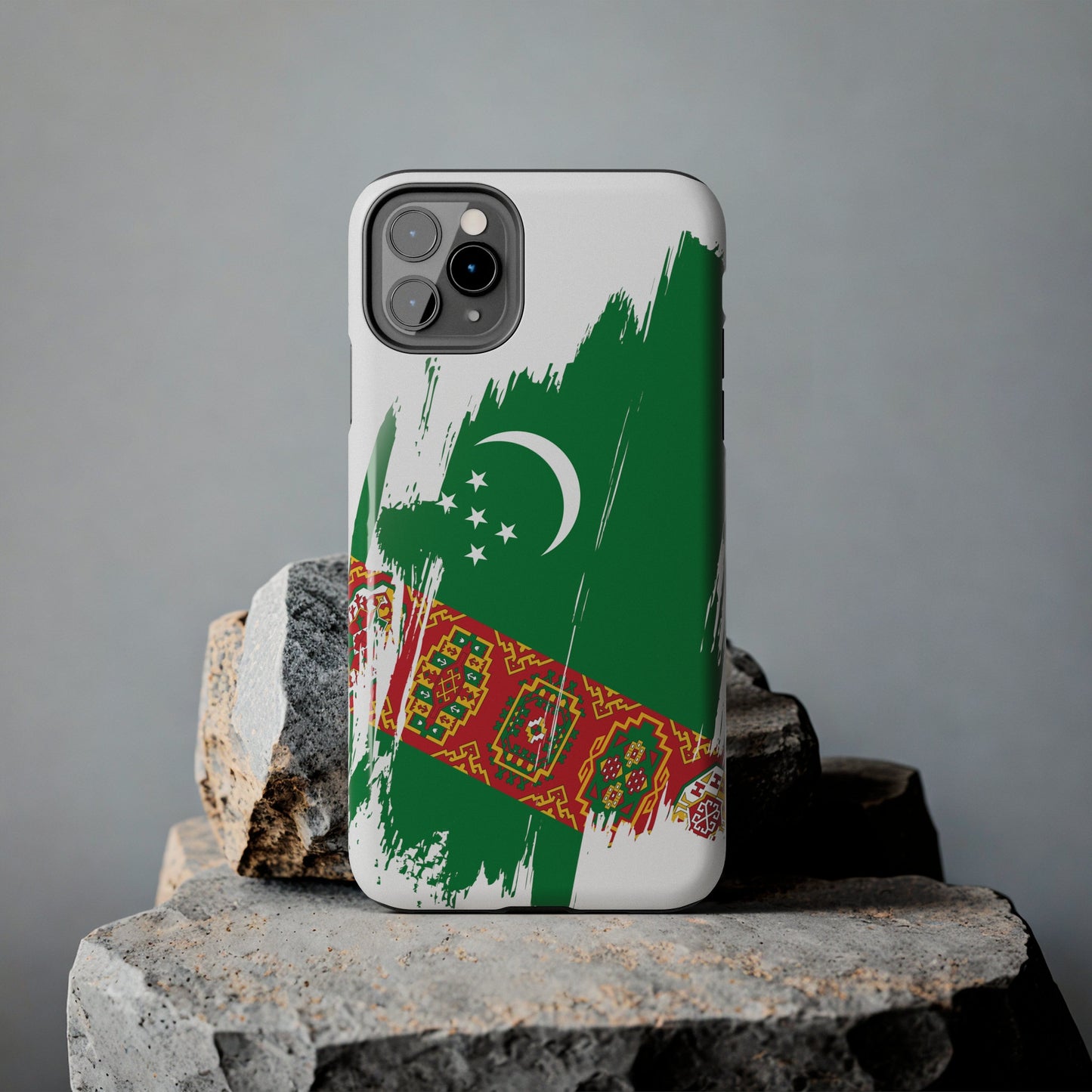 Turkmenistan Flag iPhone Case iPhone 15 14 13 12 Mini 11 XR Xs X 8 7 SE iPhone Pro Max , Iphone cover, Iphone Tough Case