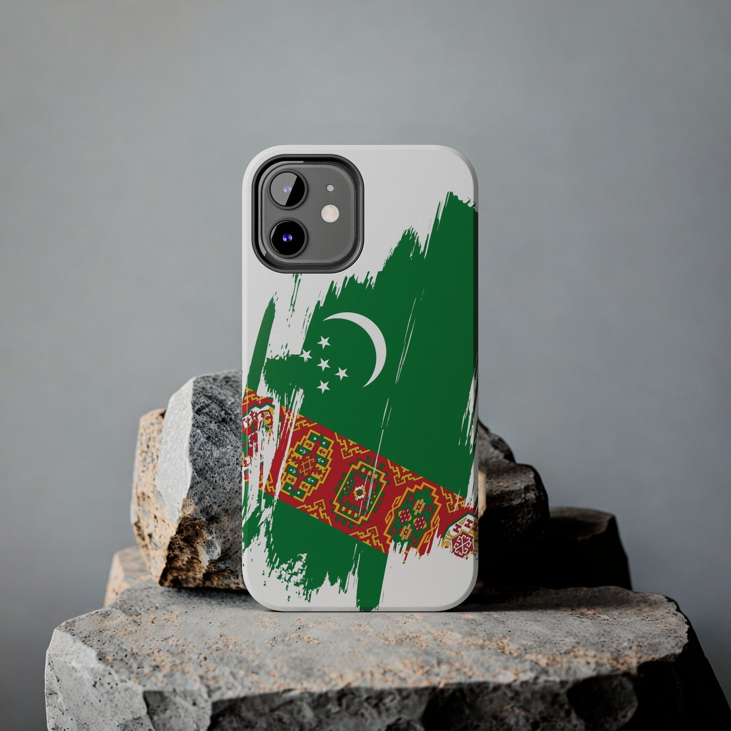 Turkmenistan Flag iPhone Case iPhone 15 14 13 12 Mini 11 XR Xs X 8 7 SE iPhone Pro Max , Iphone cover, Iphone Tough Case