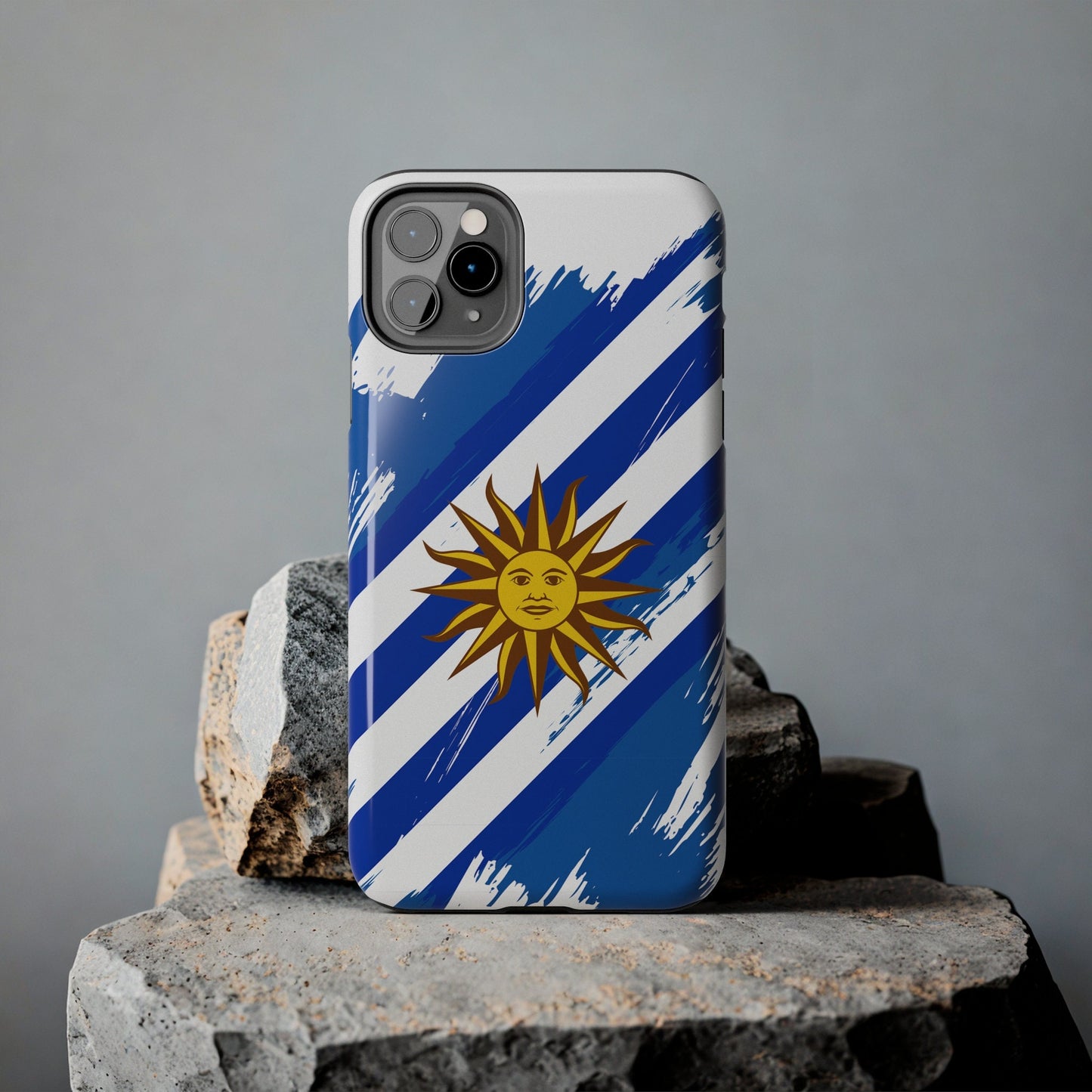 Uruguay Flag iPhone Case iPhone 15 14 13 12 Mini 11 XR Xs X 8 7 SE iPhone Pro Max , Iphone cover, Iphone Tough Case