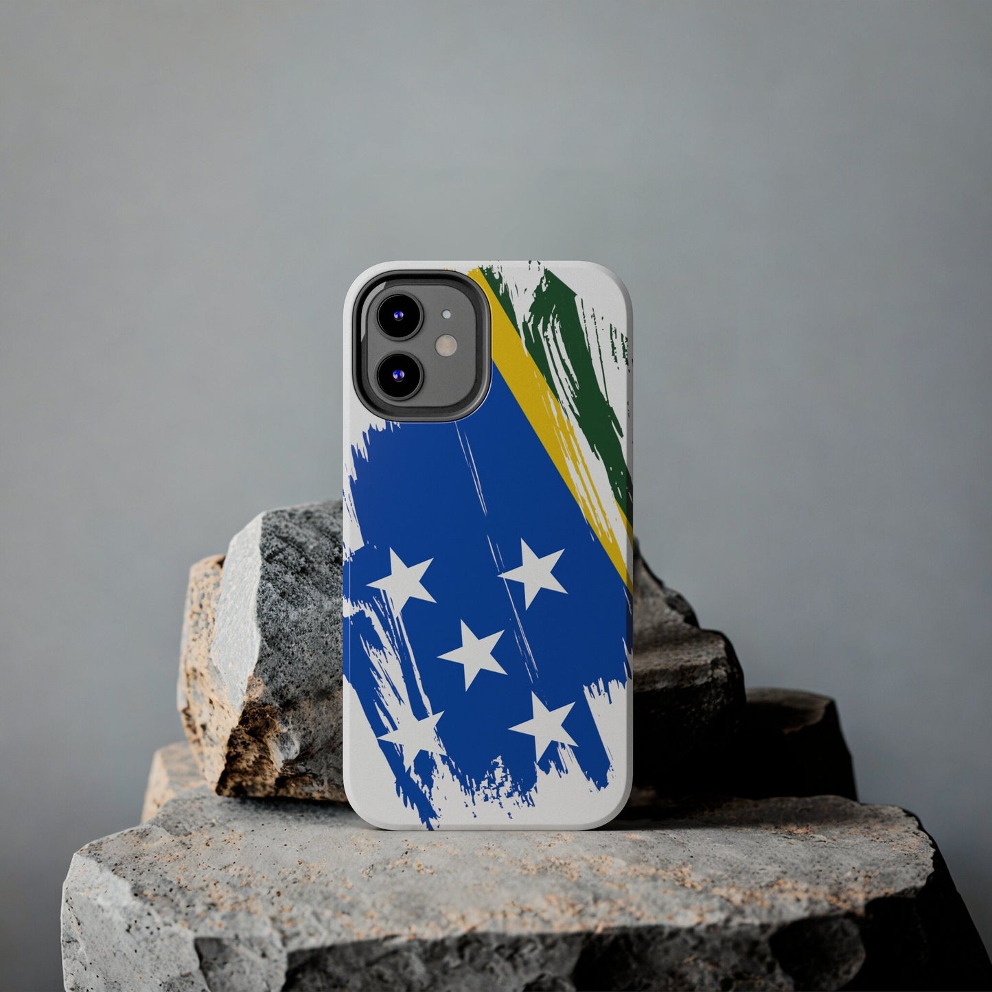 Solomon Islands Flag iPhone Case iPhone 15 14 13 12 Mini 11 XR Xs X 8 7 SE iPhone Pro Max , Iphone cover, Iphone Tough Case