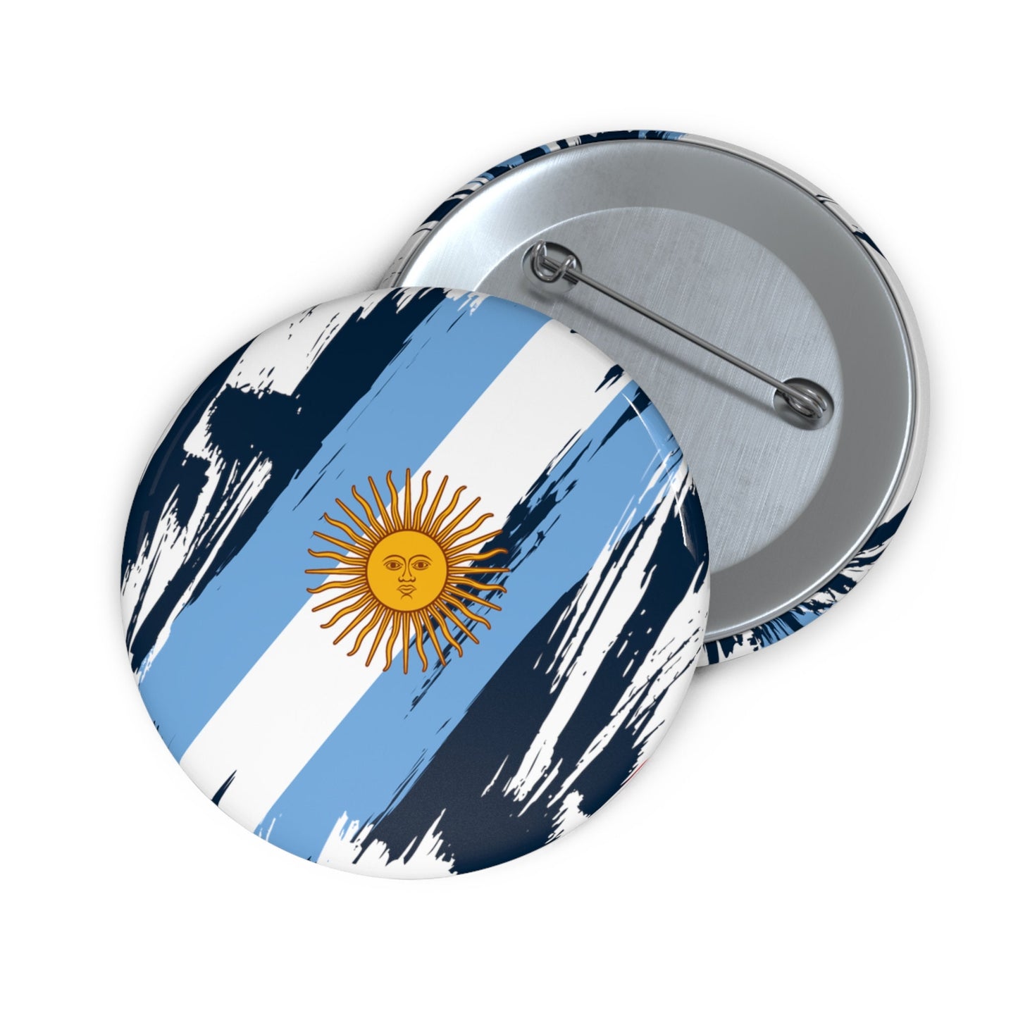 Argentina Flag Pin Button - Custom Pinback, Patriotic Campaign Buttons, Personalized Birthday Pins, Collectible Badge, Metal Pin