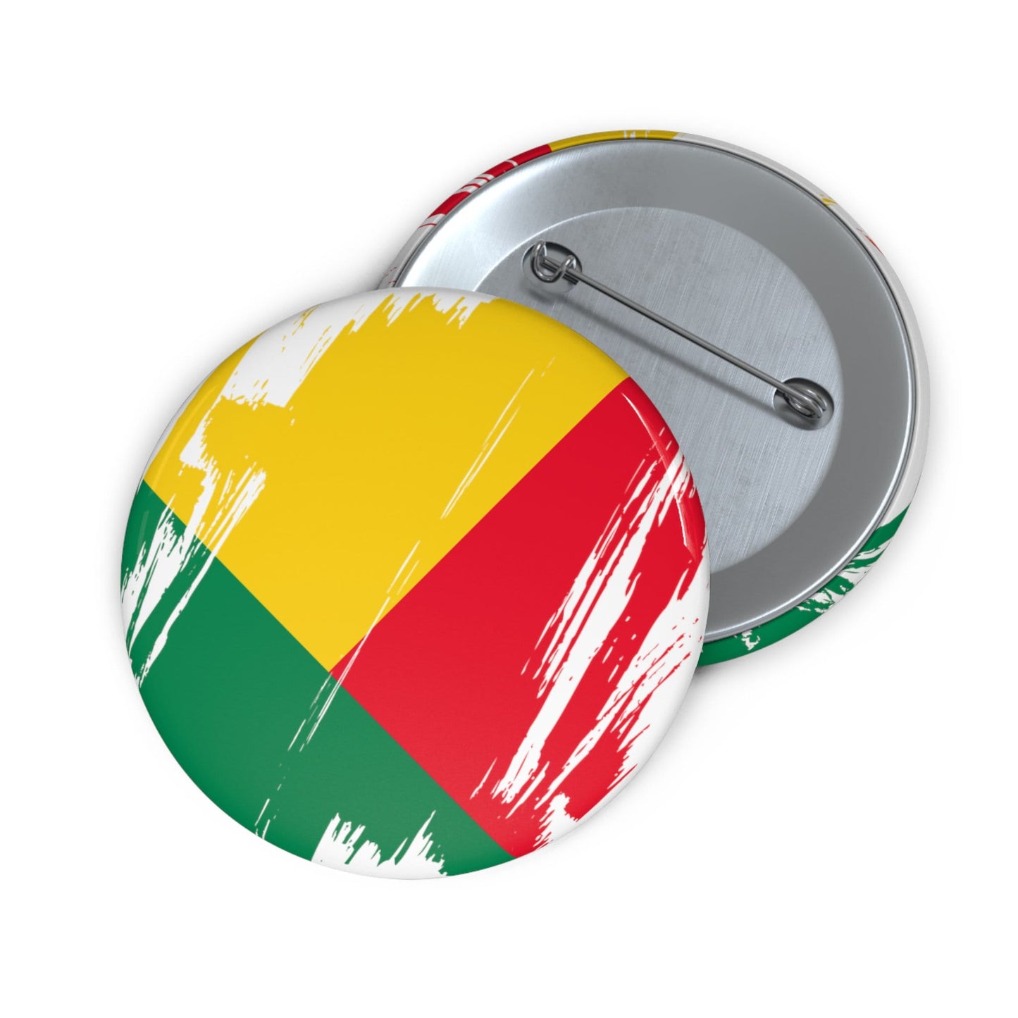 Benin Flag Pin Button - Custom Pinback, Patriotic Campaign Buttons, Personalized Birthday Pins, Collectible Badge, Metal Pin