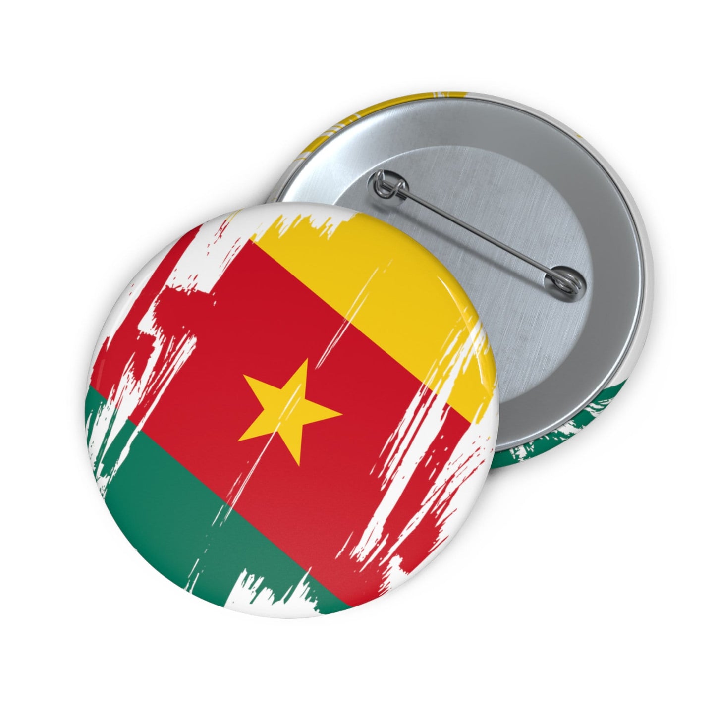 Cameroon Flag Pin Button - Custom Pinback, Patriotic Campaign Buttons, Personalized Birthday Pins, Collectible Badge, Metal Pin