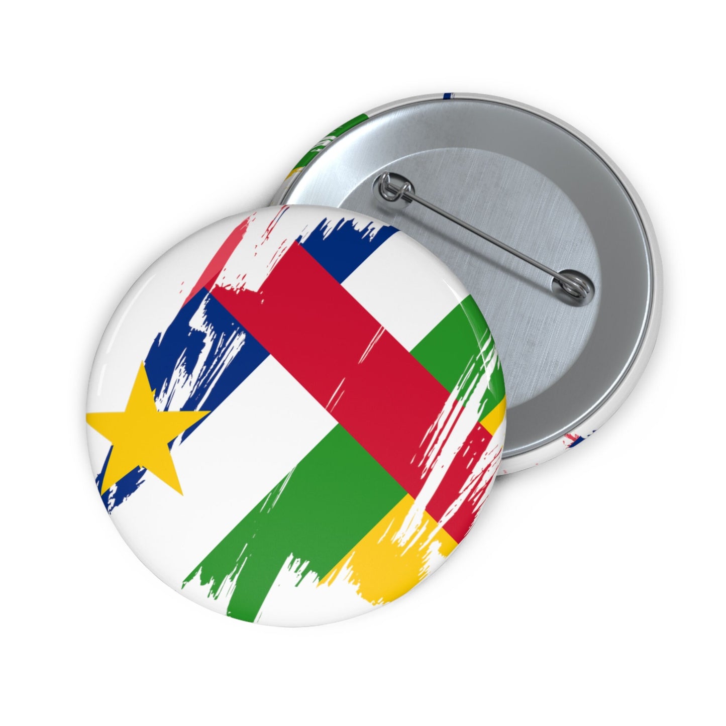 Central African Republic Flag Pin Button-Custom Pinback, Patriotic Campaign Buttons, Personalized Birthday Pins,Collectible Badge, Metal Pin