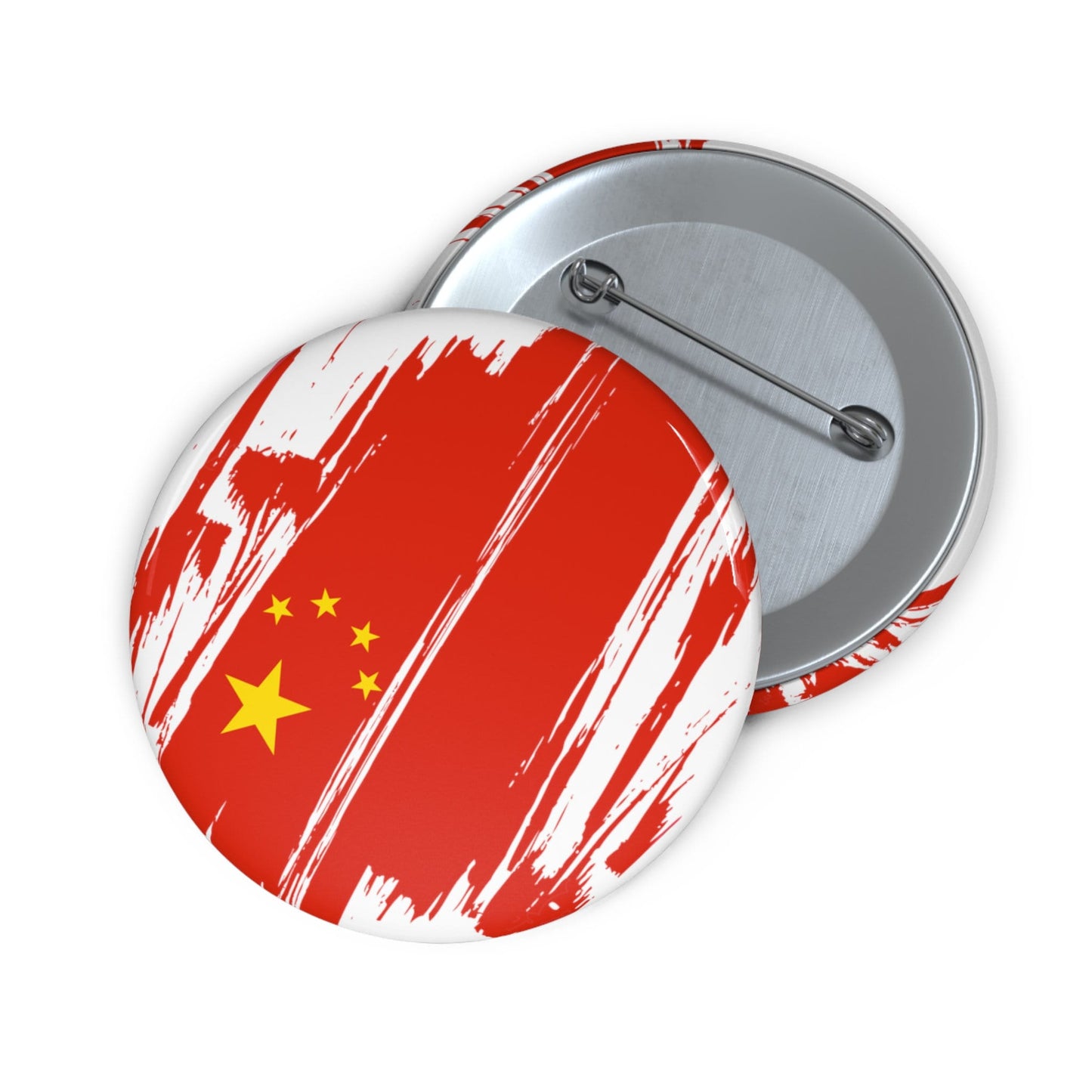 China Flag Pin Button - Custom Pinback, Patriotic Campaign Buttons, Personalized Birthday Pins, Collectible Badge, Metal Pin