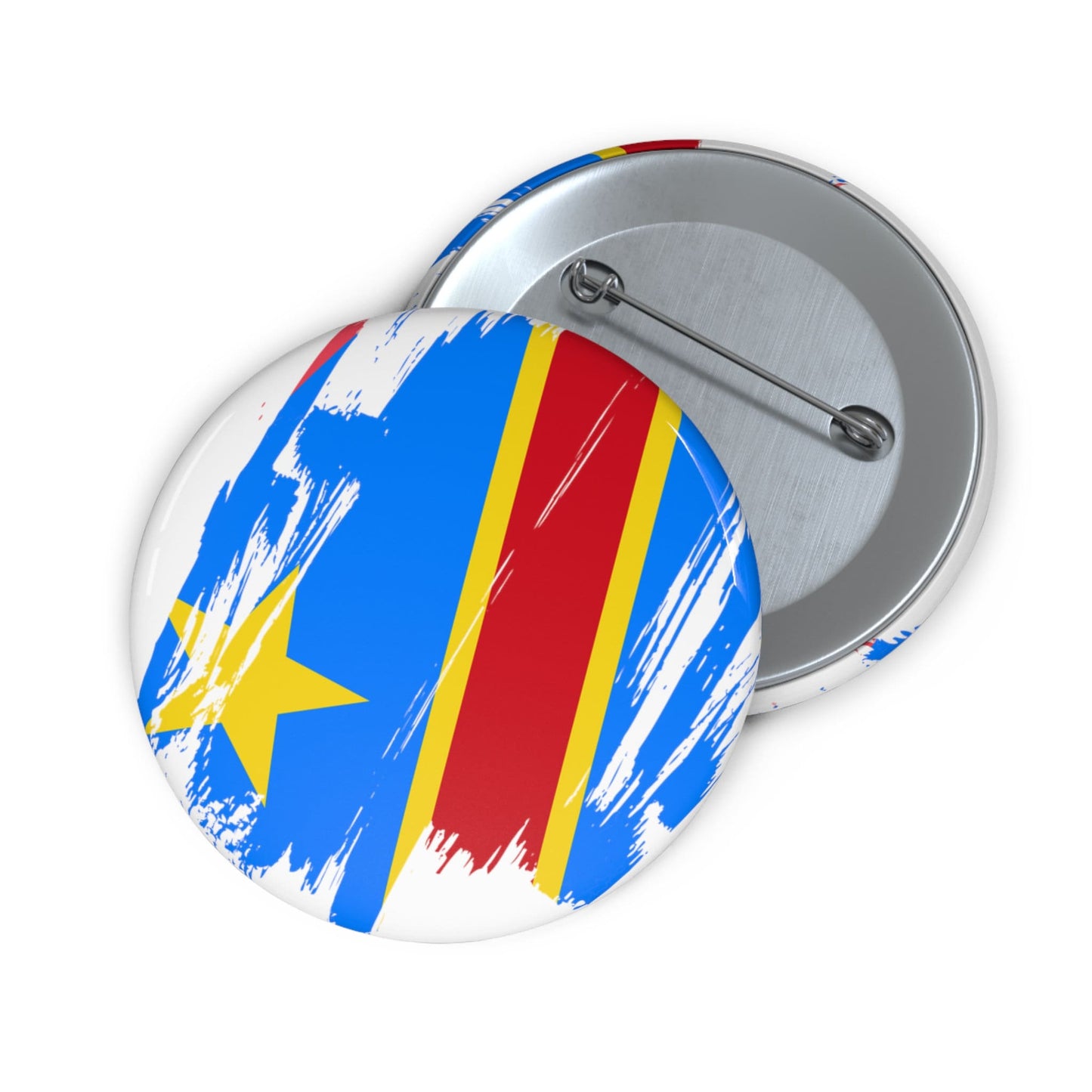 Congo-Brazzaville Flag Pin Button - Custom Pinback, Patriotic Campaign Buttons, Personalized Birthday Pins, Collectible Badge, Metal Pin