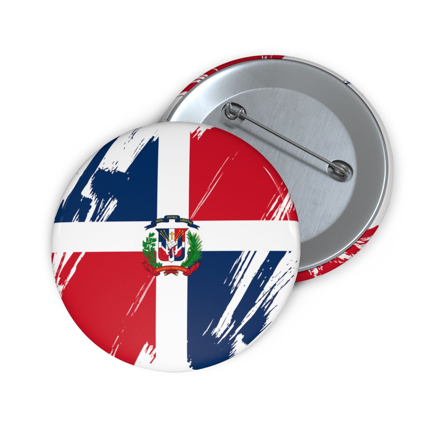 Dominican Republic Flag Pin Button - Custom Pinback, Patriotic Campaign Buttons, Personalized Birthday Pins, Collectible Badge, Metal Pin