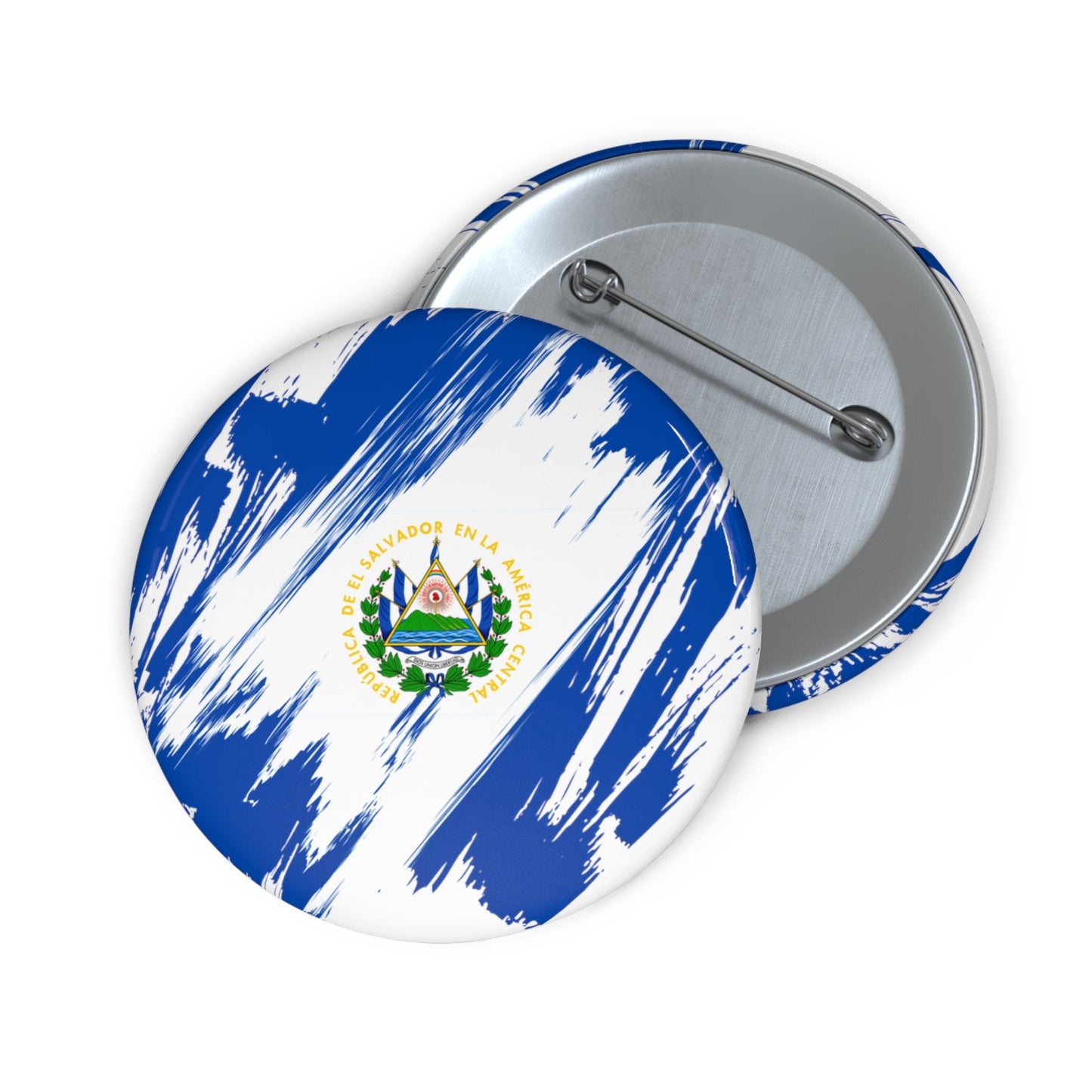 El Salvador Flag Pin Button - Custom Pinback, Patriotic Campaign Buttons, Personalized Birthday Pins, Collectible Badge, Metal Pin