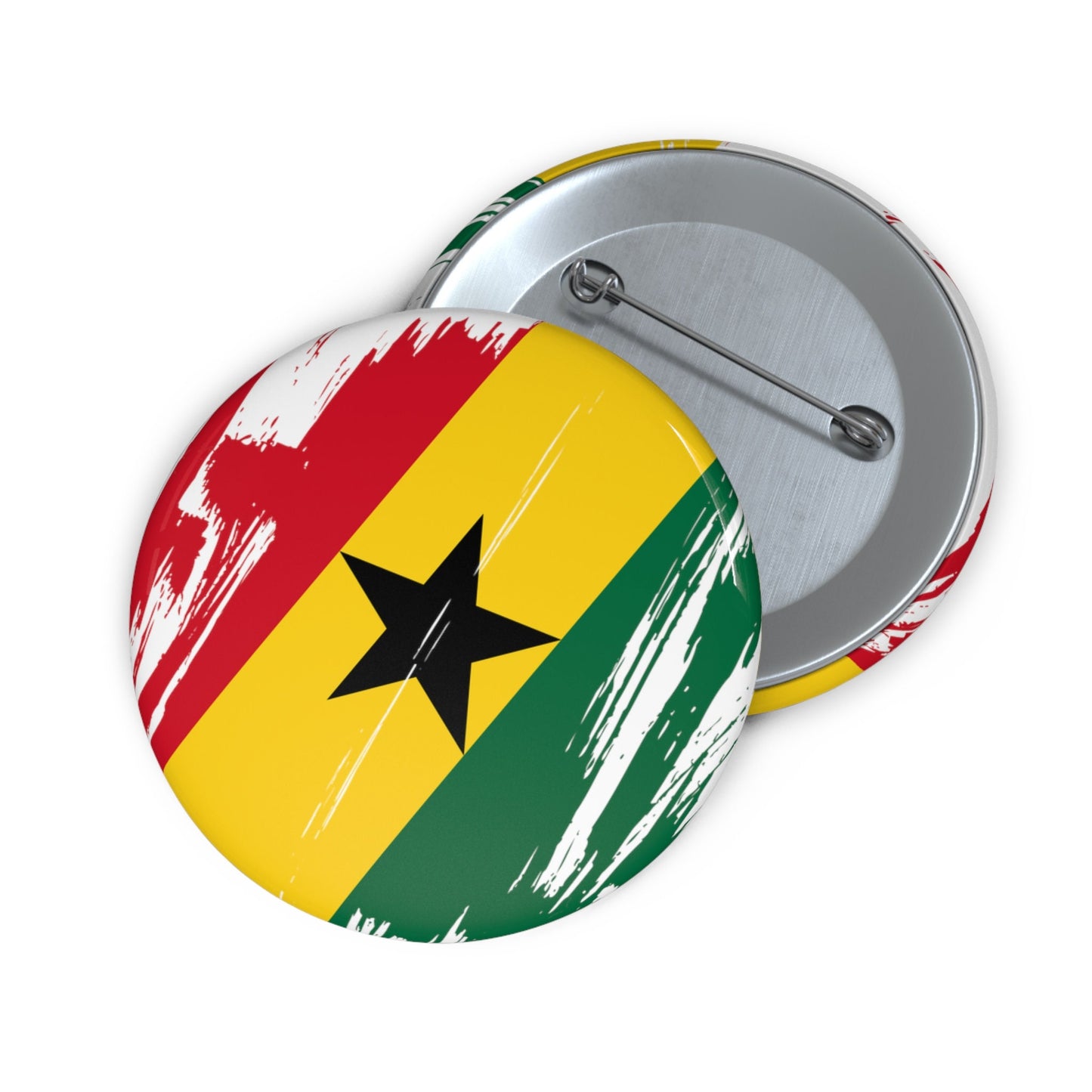 Ghana Flag Pin Button - Custom Pinback, Patriotic Campaign Buttons, Personalized Birthday Pins, Collectible Badge, Metal Pin